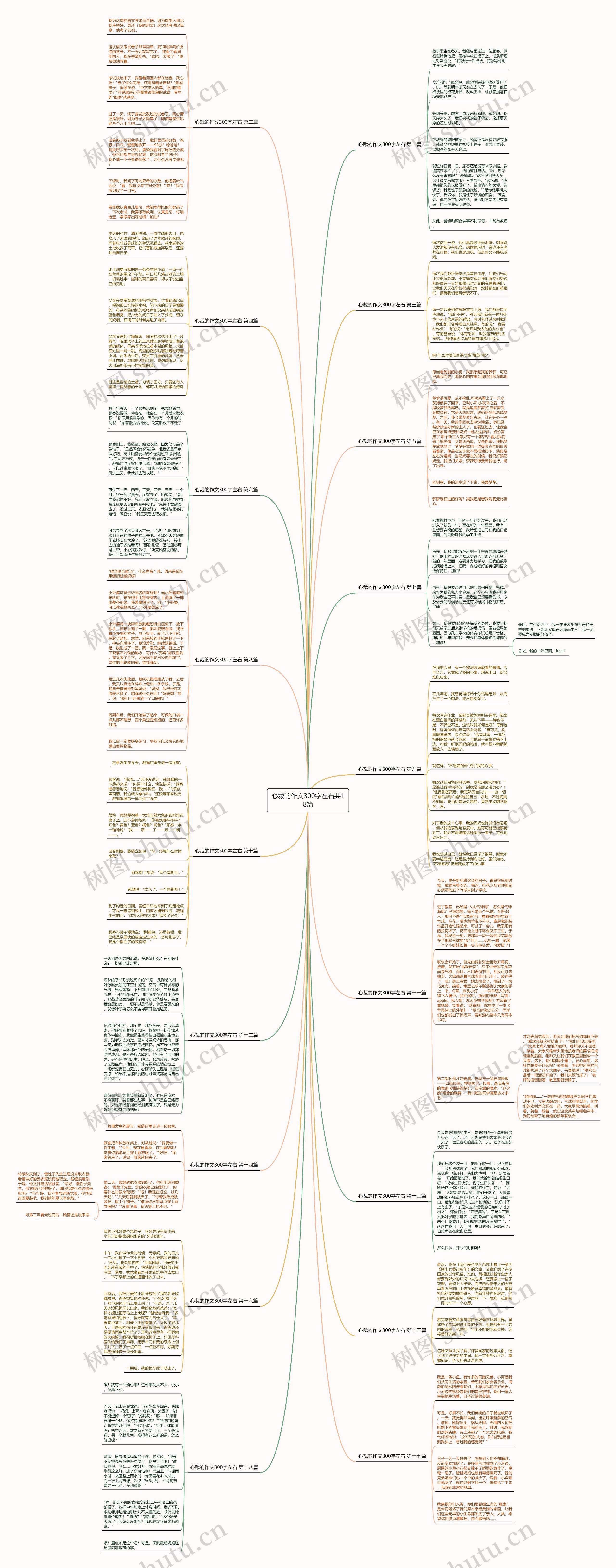 心裁的作文300字左右共18篇思维导图
