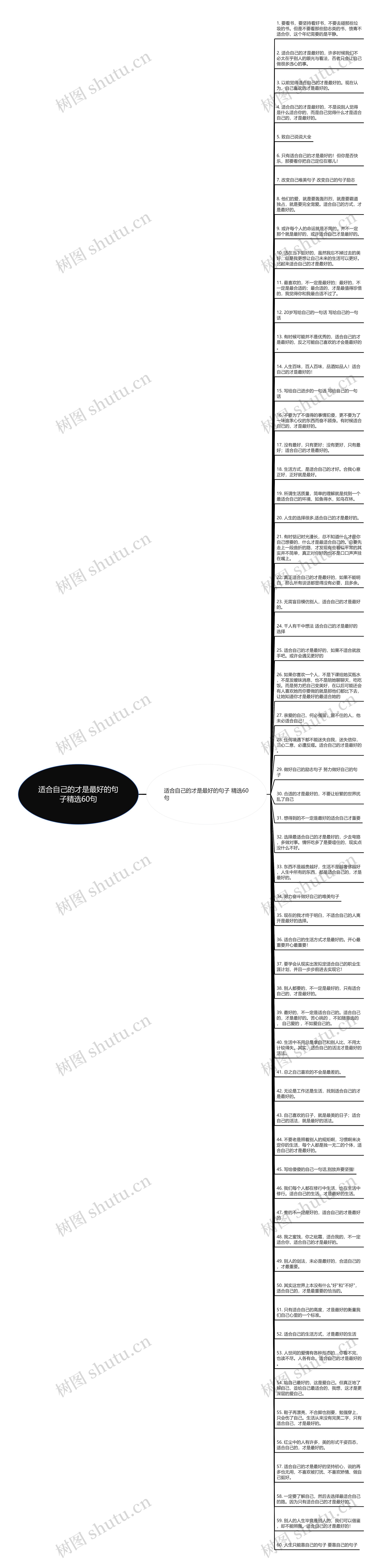 适合自己的才是最好的句子精选60句思维导图