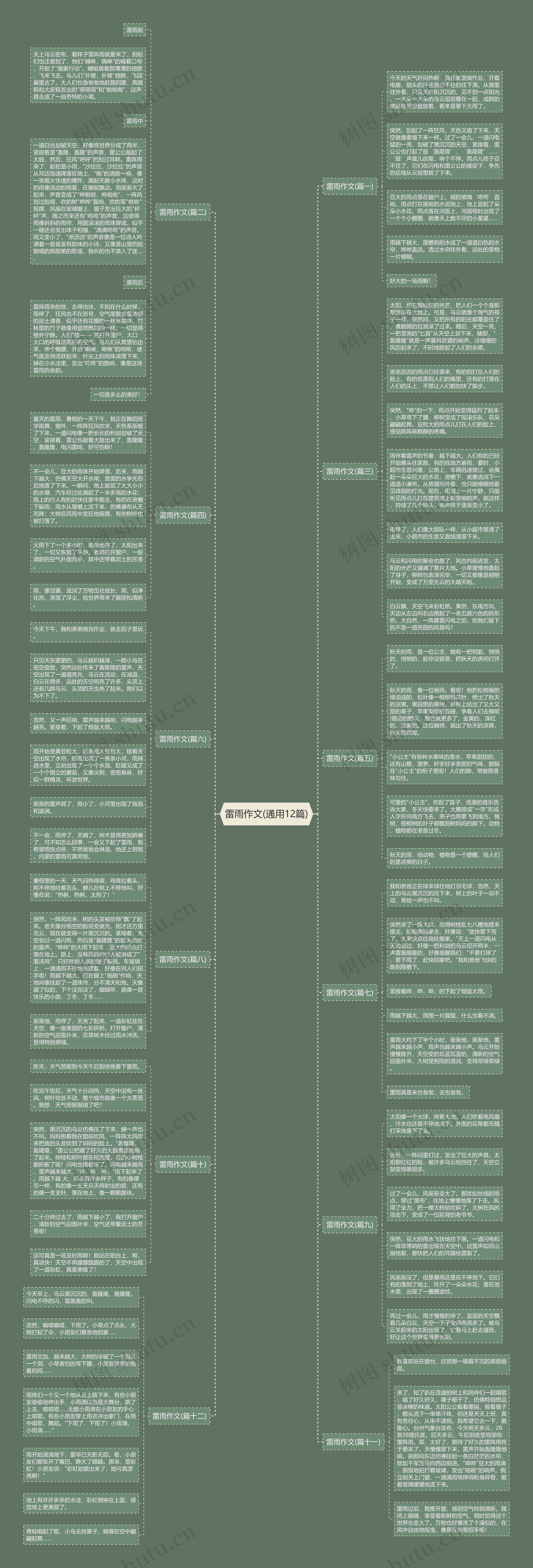 雷雨作文(通用12篇)思维导图
