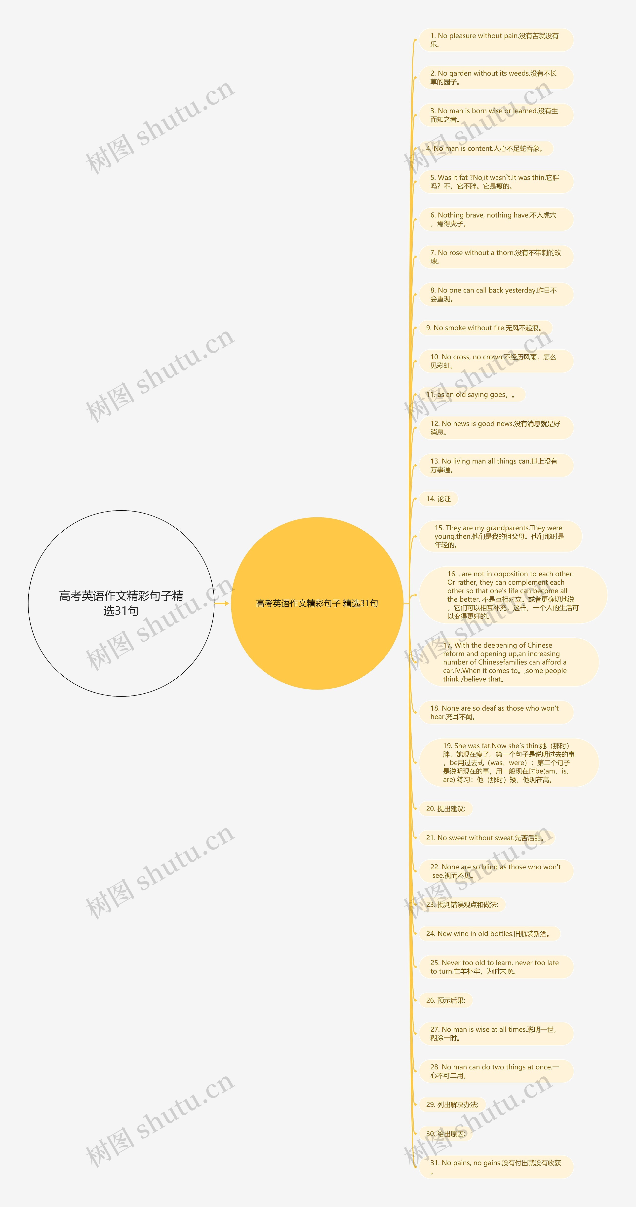 高考英语作文精彩句子精选31句思维导图