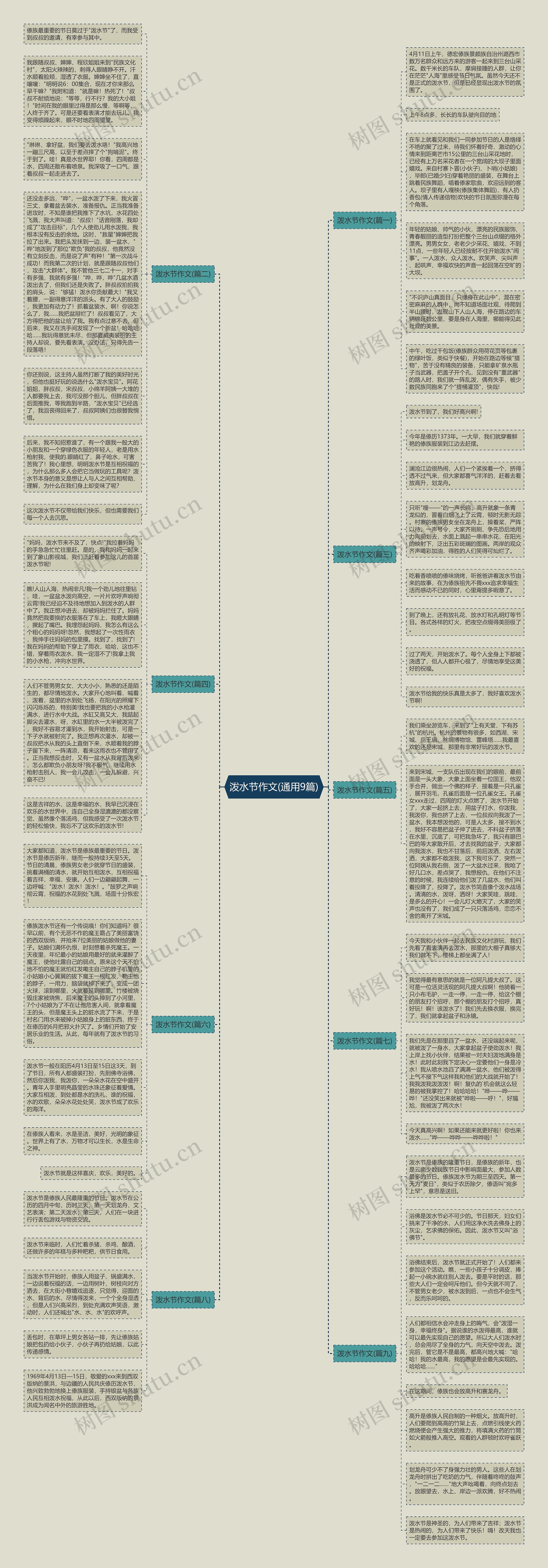 泼水节作文(通用9篇)思维导图