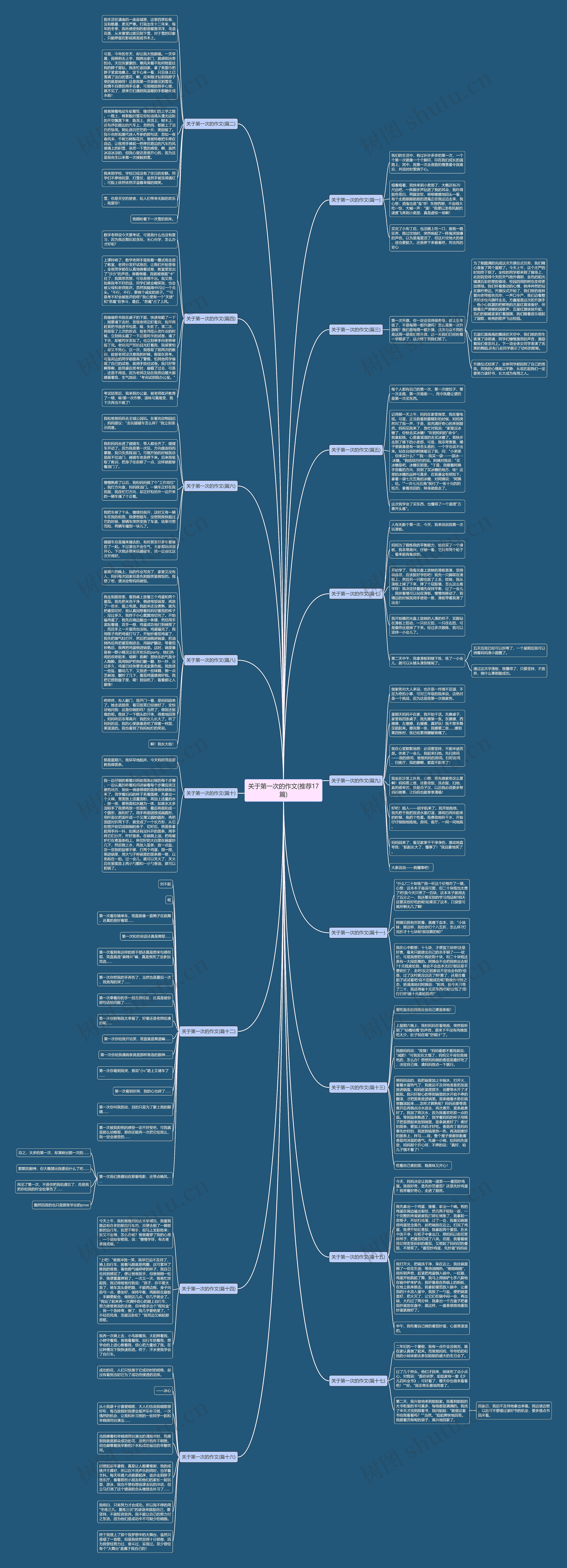 关于第一次的作文(推荐17篇)思维导图