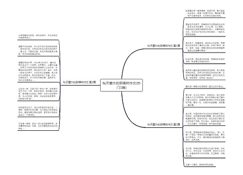 秋天窗外的那棵树作文(热门3篇)思维导图