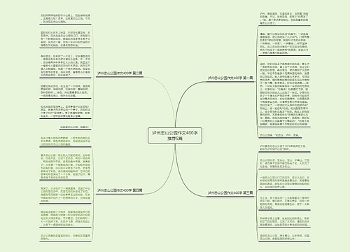 泸州忠山公园作文400字推荐5篇