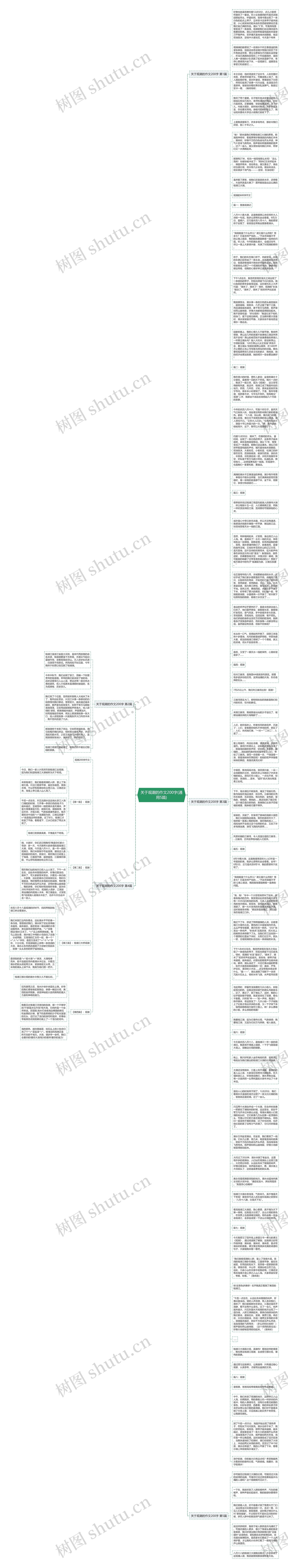 关于观潮的作文200字(通用5篇)思维导图