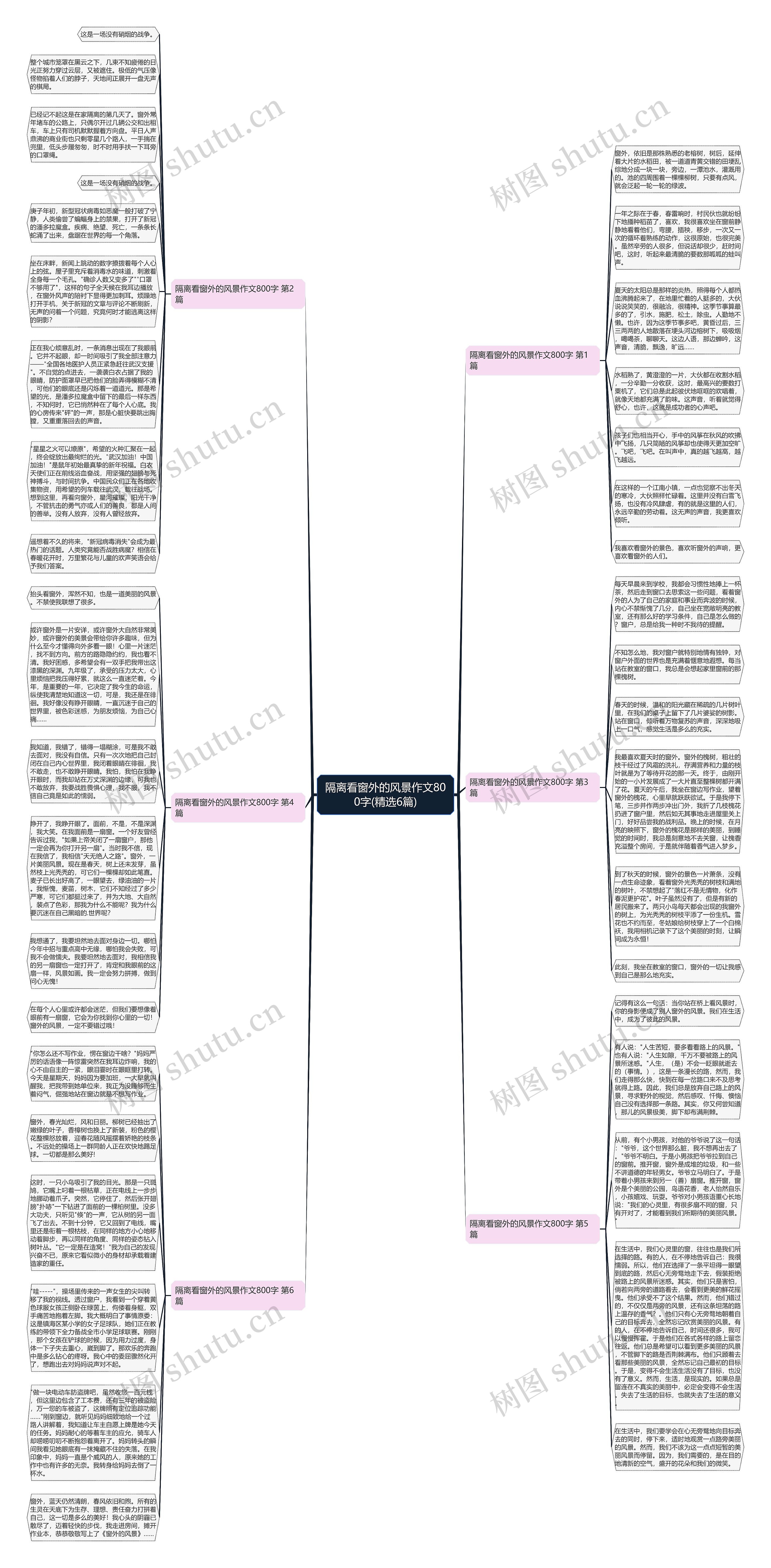 隔离看窗外的风景作文800字(精选6篇)思维导图