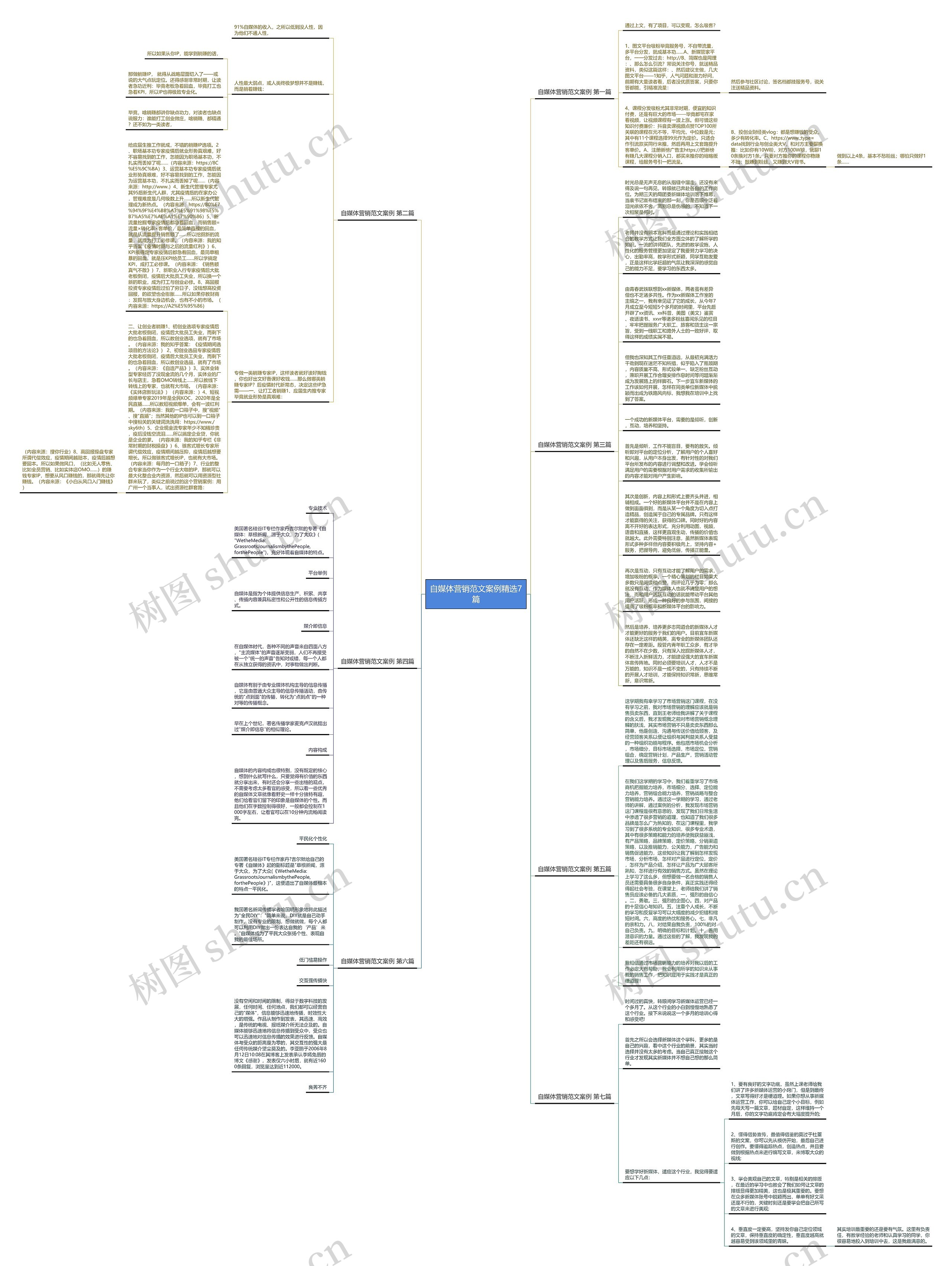 自媒体营销范文案例精选7篇思维导图