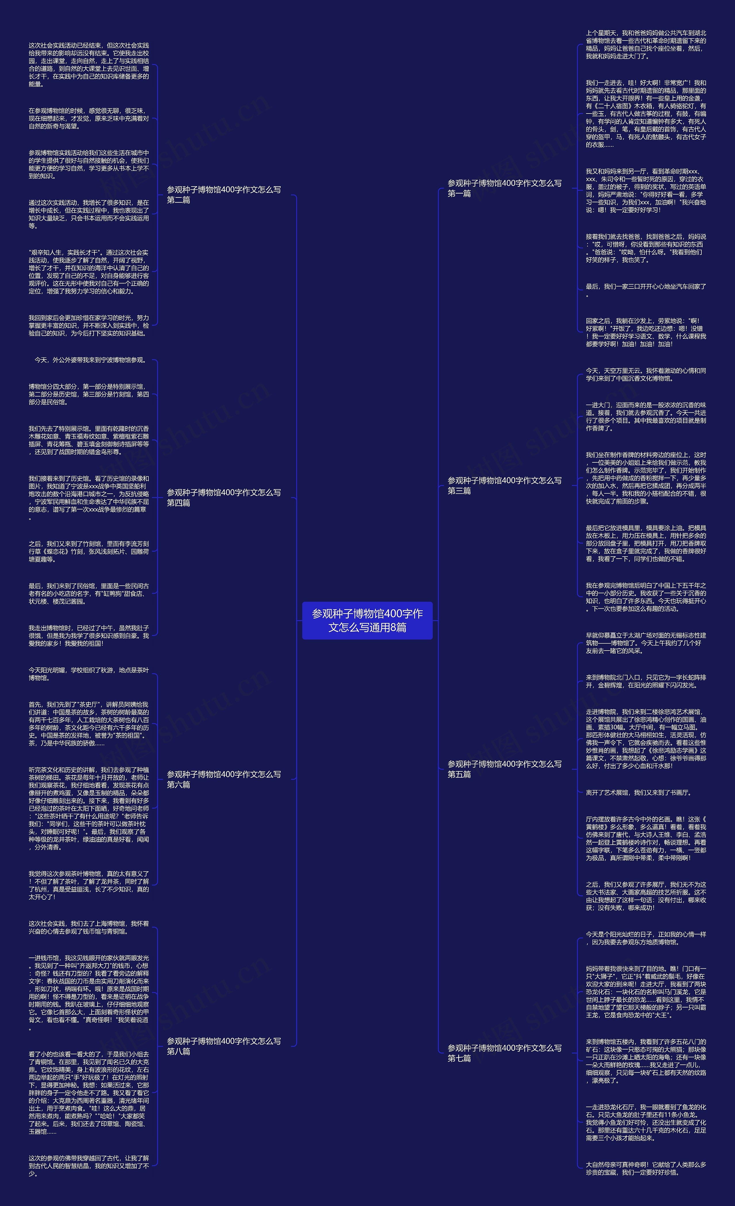 参观种子博物馆400字作文怎么写通用8篇思维导图