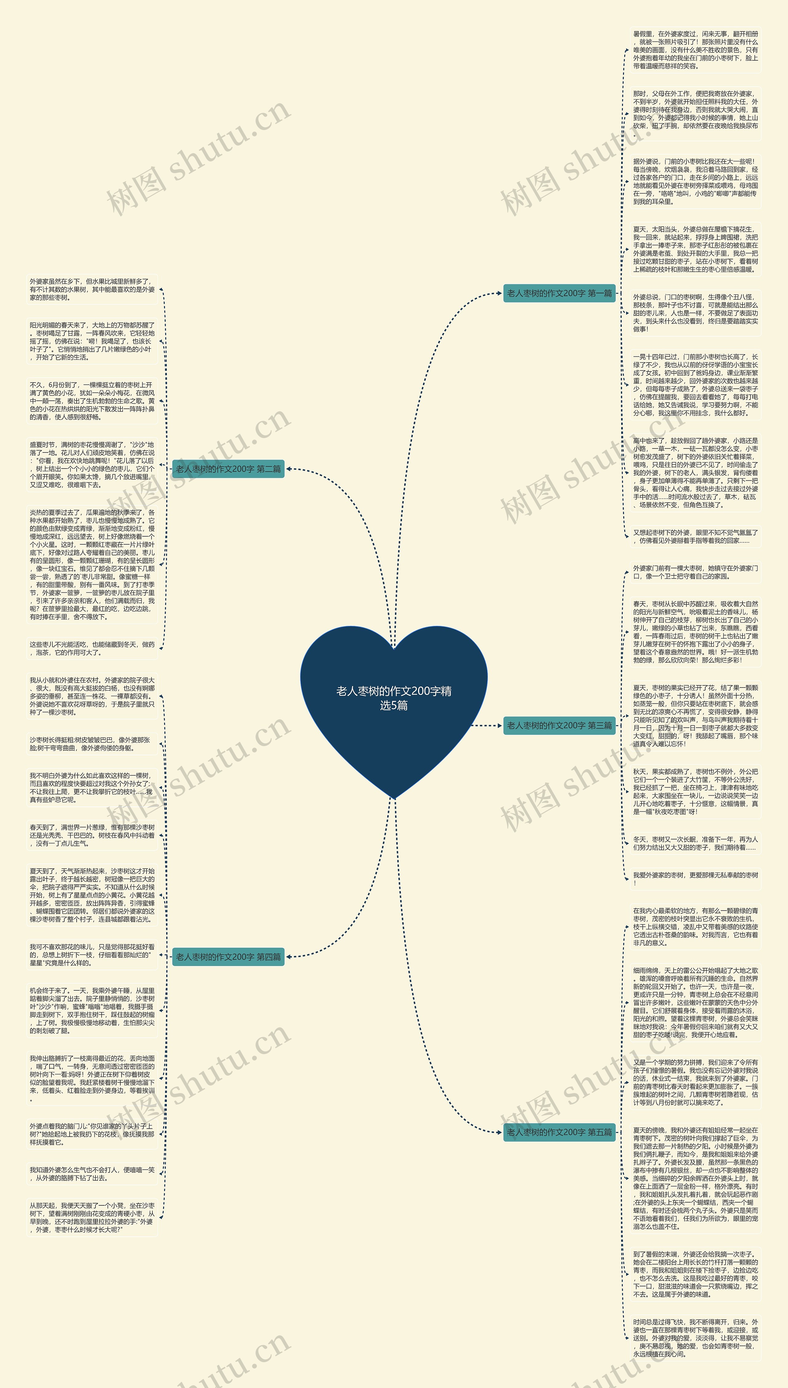 老人枣树的作文200字精选5篇思维导图