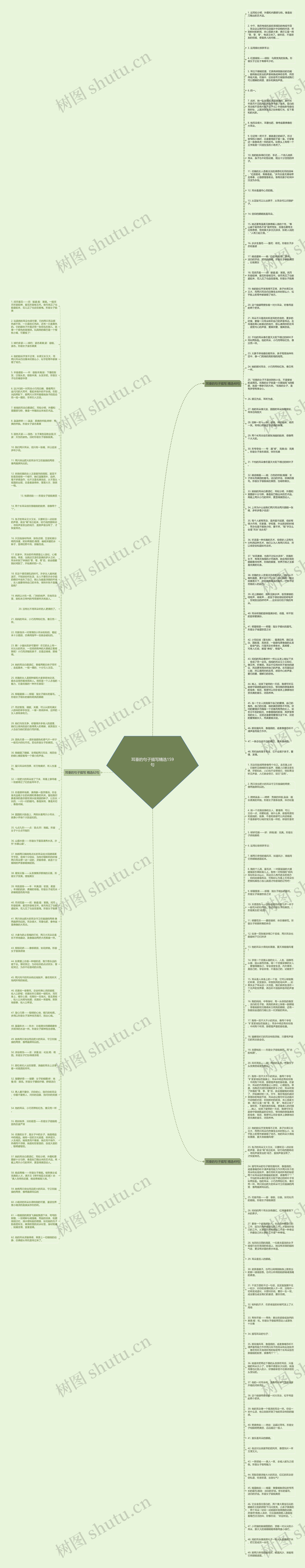 耳垂的句子描写精选159句思维导图高清图 耳垂的句子描写精选159句思维导图