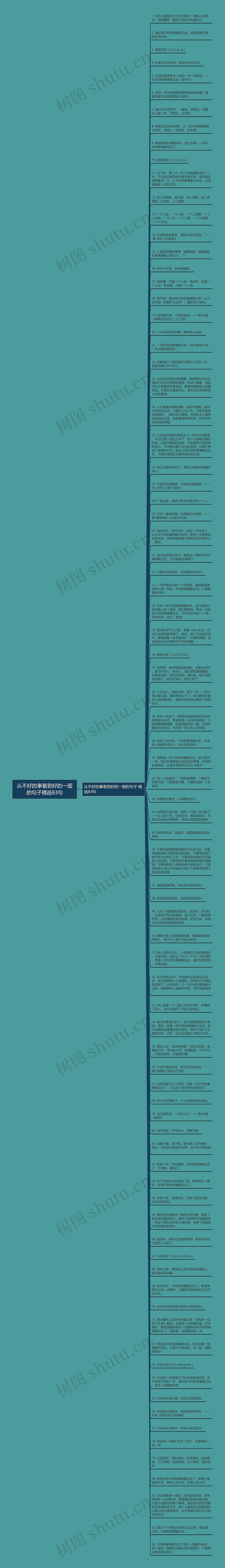 从不好的事看到好的一面的句子精选83句思维导图