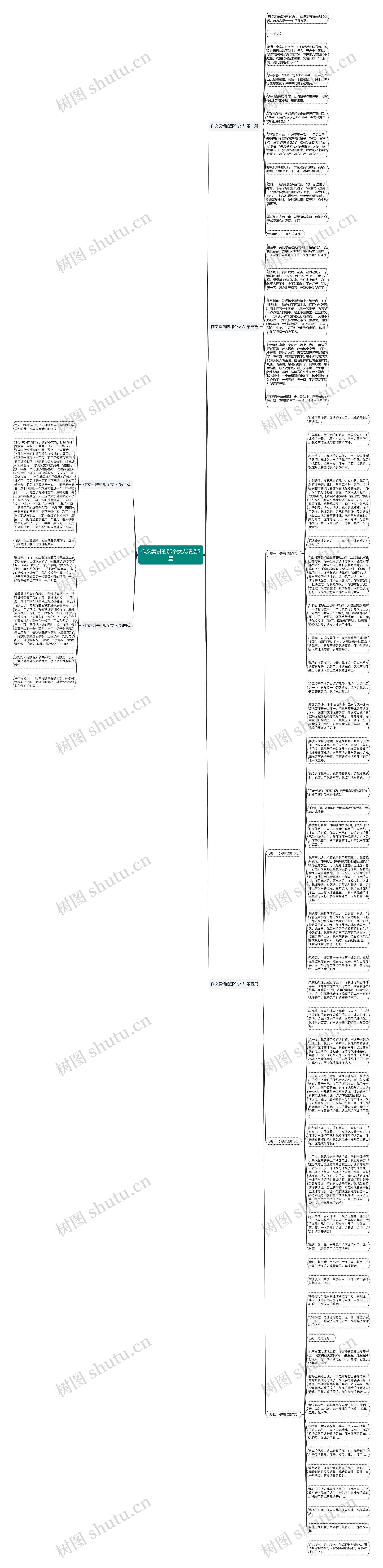 作文卖饼的那个女人精选5篇思维导图