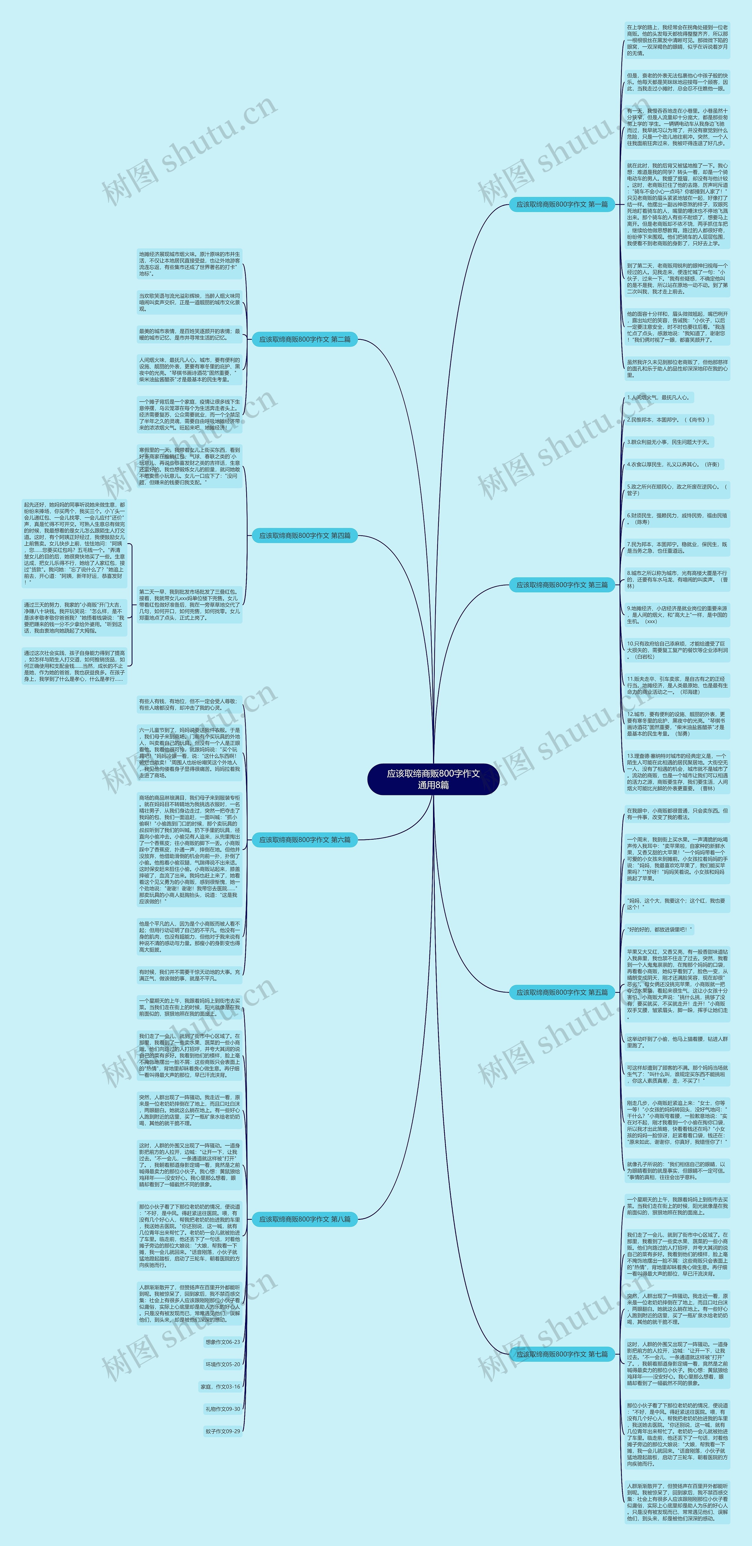 应该取缔商贩800字作文通用8篇思维导图