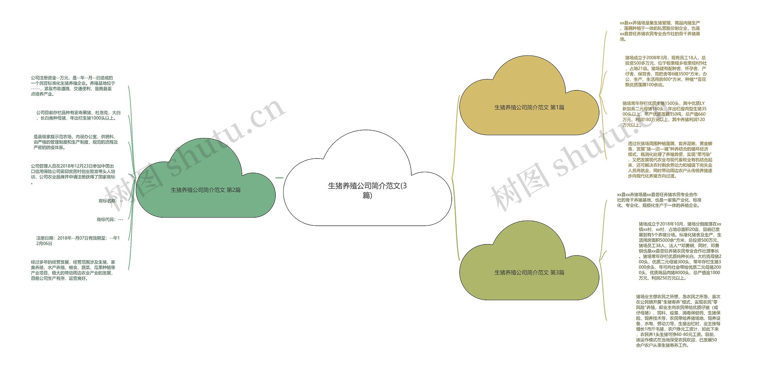 生猪养殖公司简介范文(3篇)思维导图