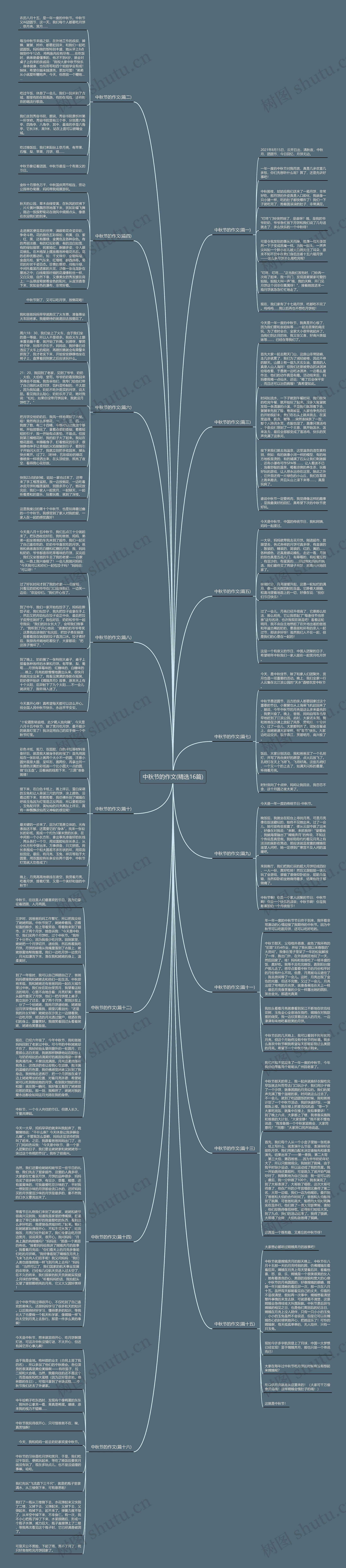 中秋节的作文(精选16篇)思维导图