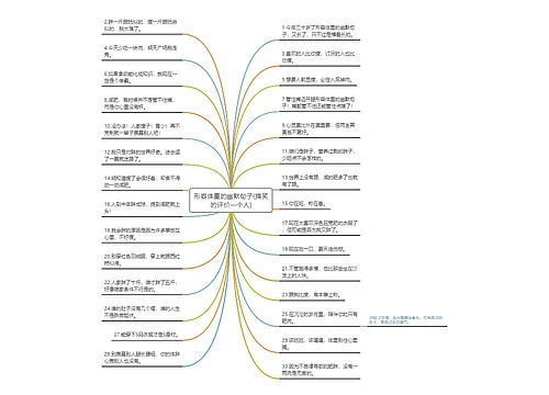形容体重的幽默句子(搞笑的评价一个人)