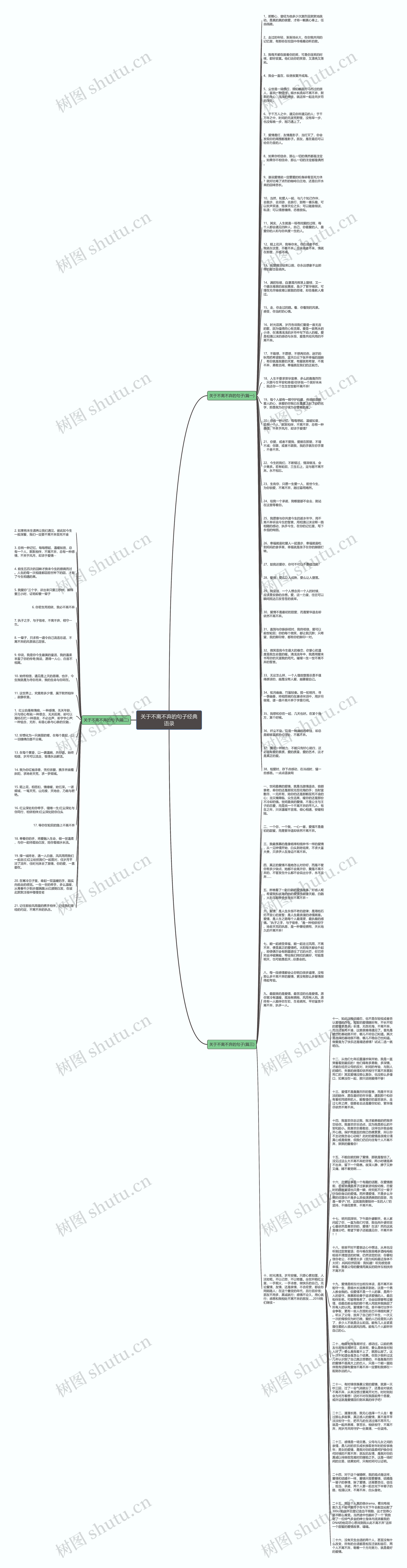 关于不离不弃的句子经典语录思维导图