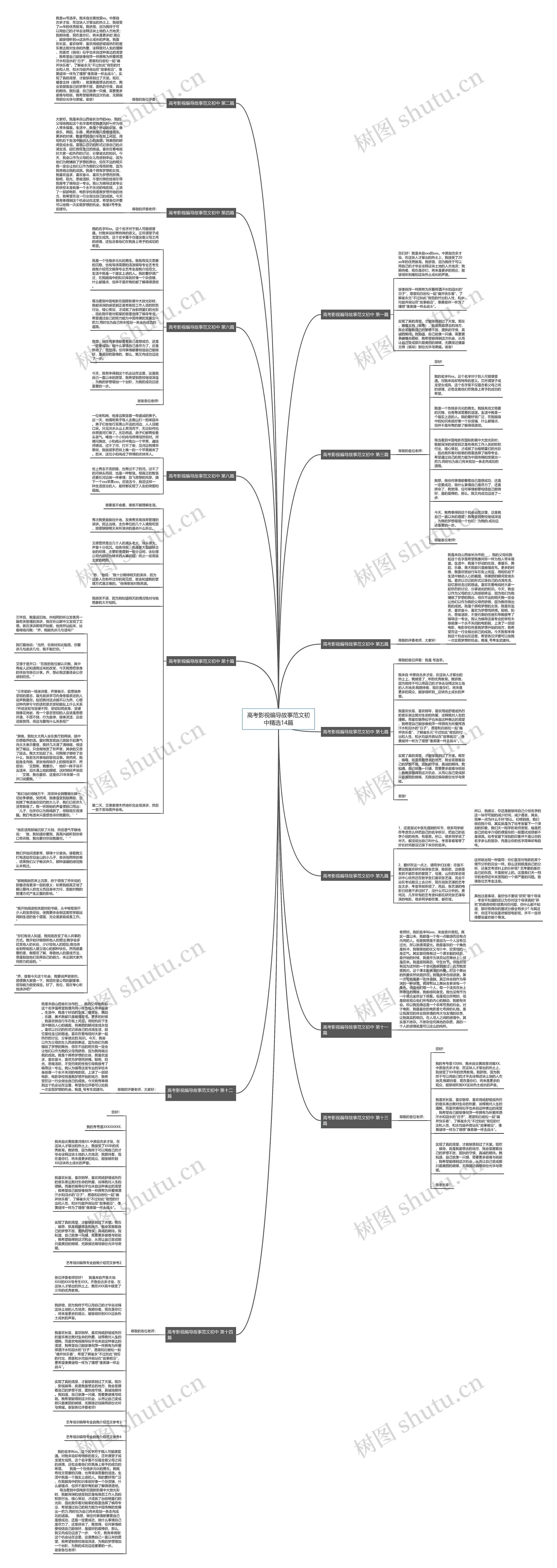 高考影视编导故事范文初中精选14篇思维导图