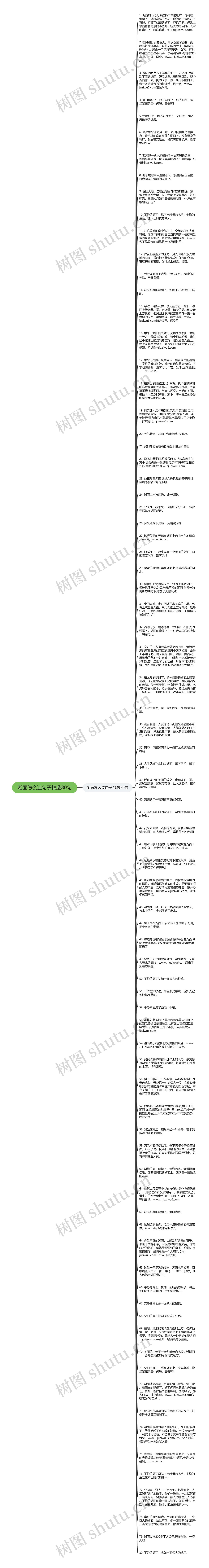 湖面怎么造句子精选80句