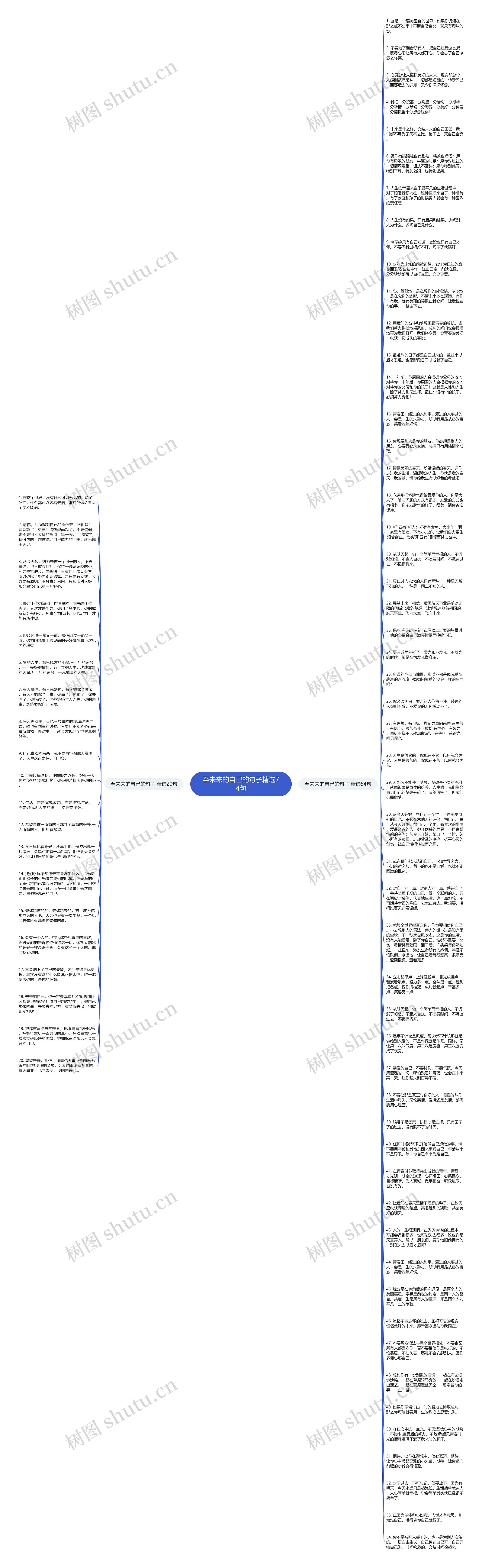 至未来的自己的句子精选74句思维导图