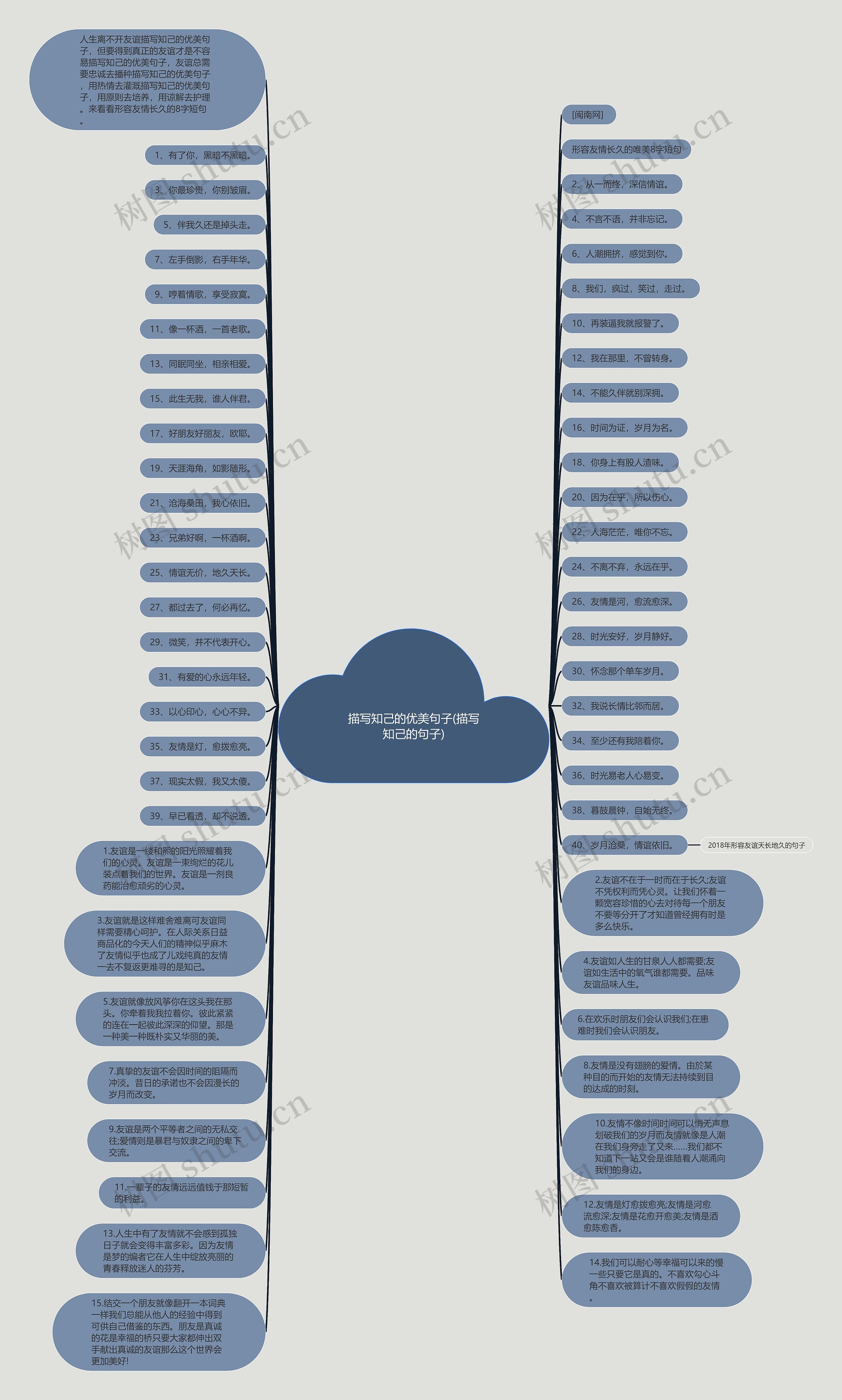 描写知己的优美句子(描写知己的句子)思维导图