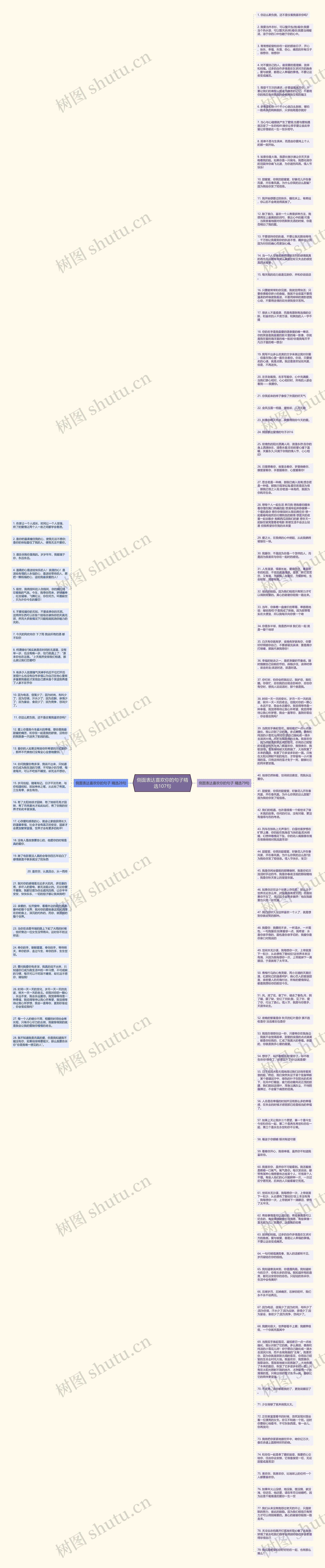 侧面表达喜欢你的句子精选107句思维导图