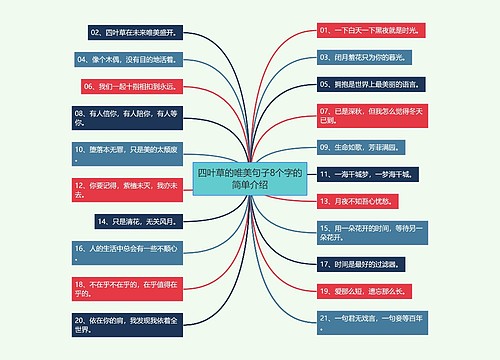 四叶草的唯美句子8个字的简单介绍