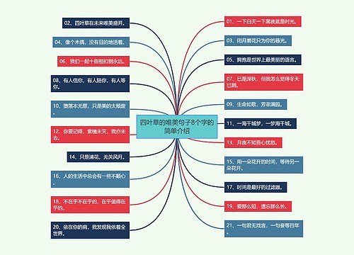 四叶草的唯美句子8个字的简单介绍