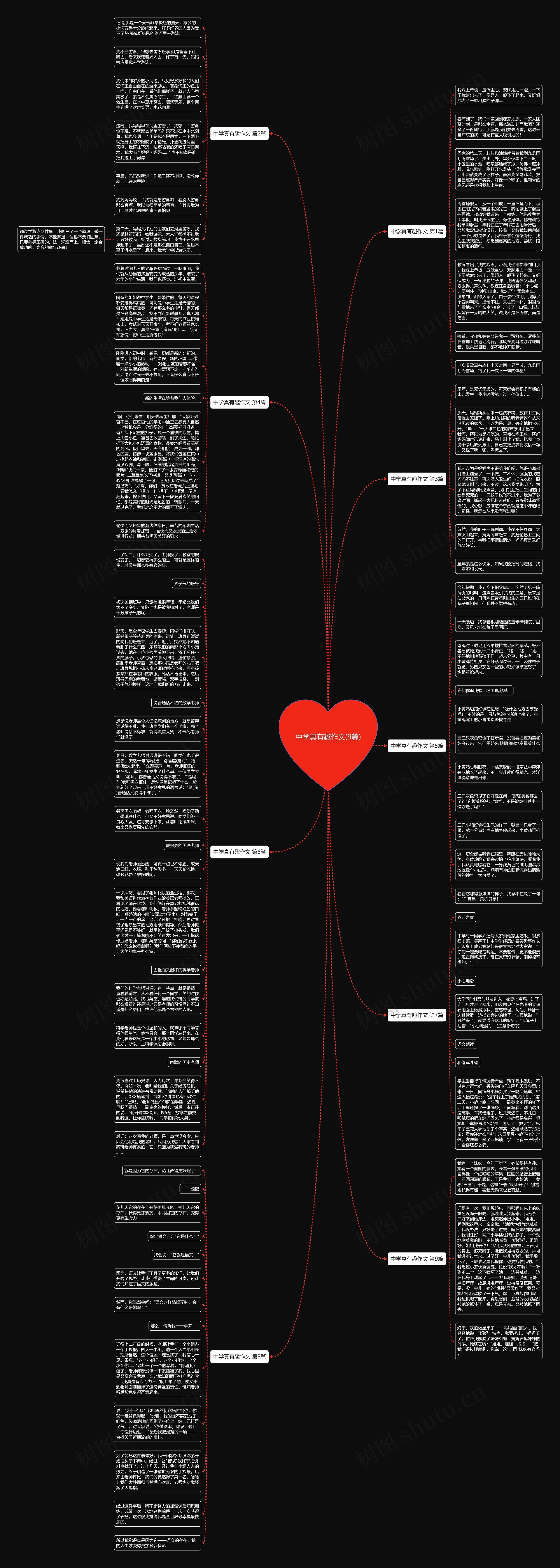 中学真有趣作文(9篇)思维导图