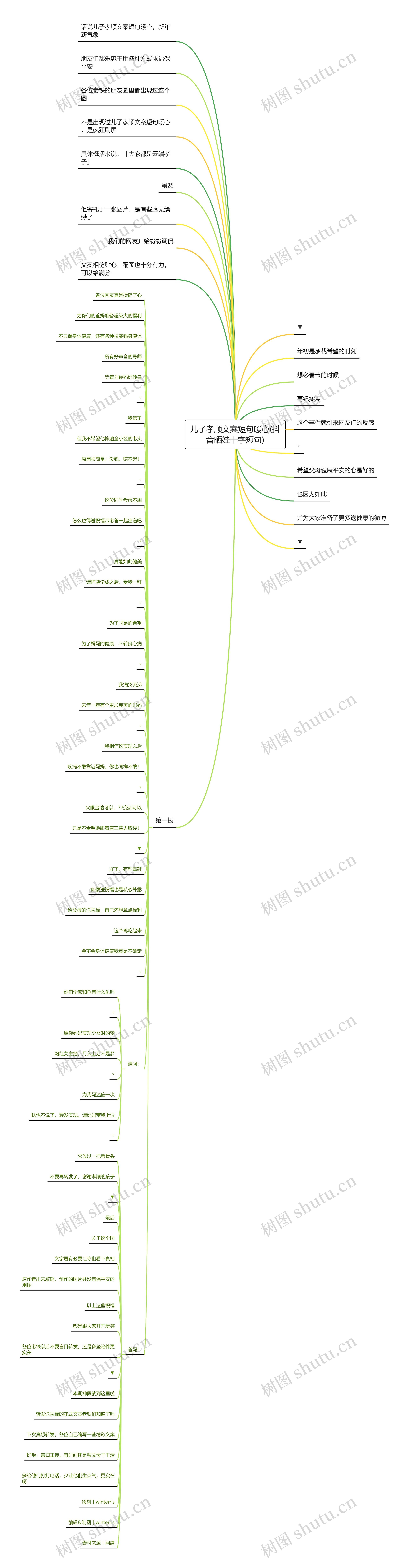 儿子孝顺文案短句暖心(抖音晒娃十字短句)思维导图