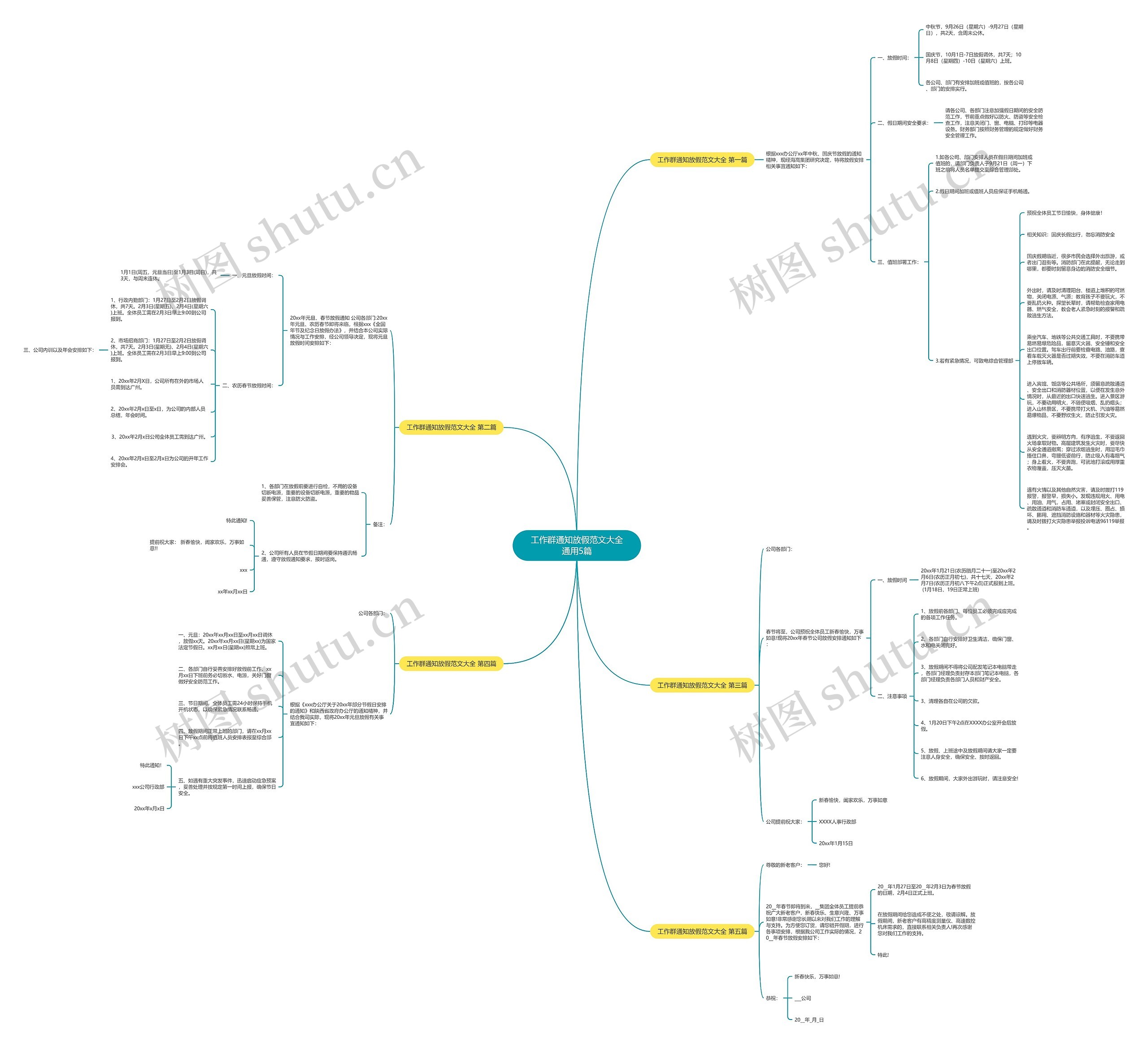 工作群通知放假范文大全通用5篇 工作群通知放假范文大全通用5篇
