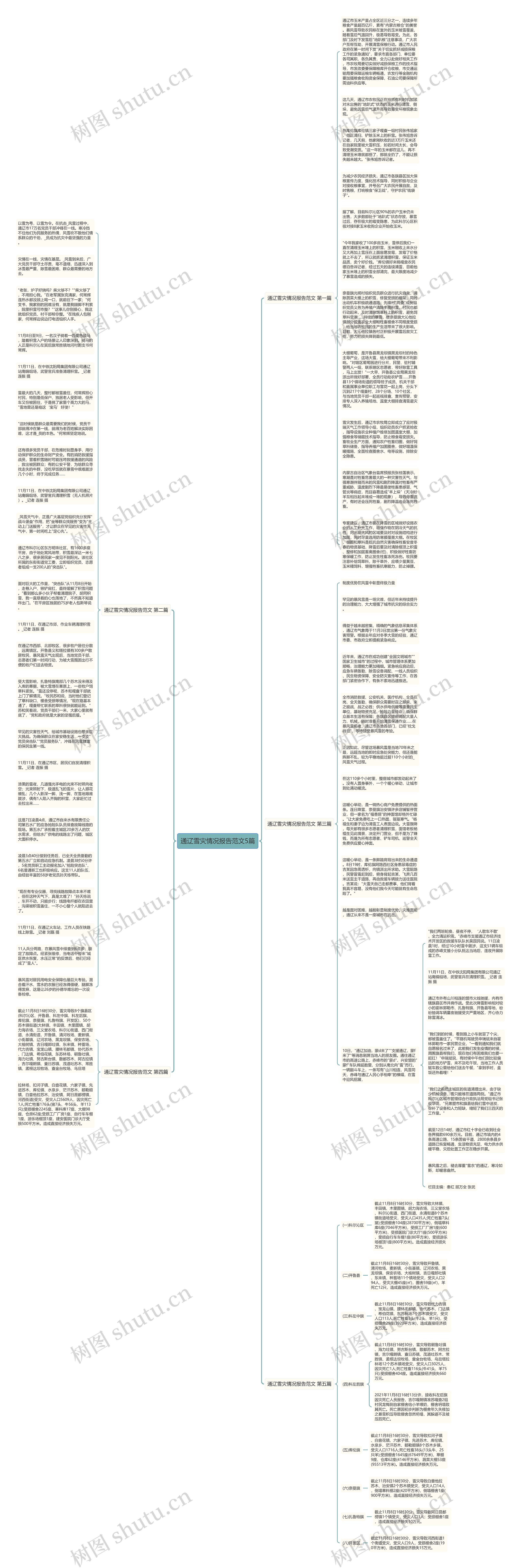 通辽雪灾情况报告范文5篇思维导图
