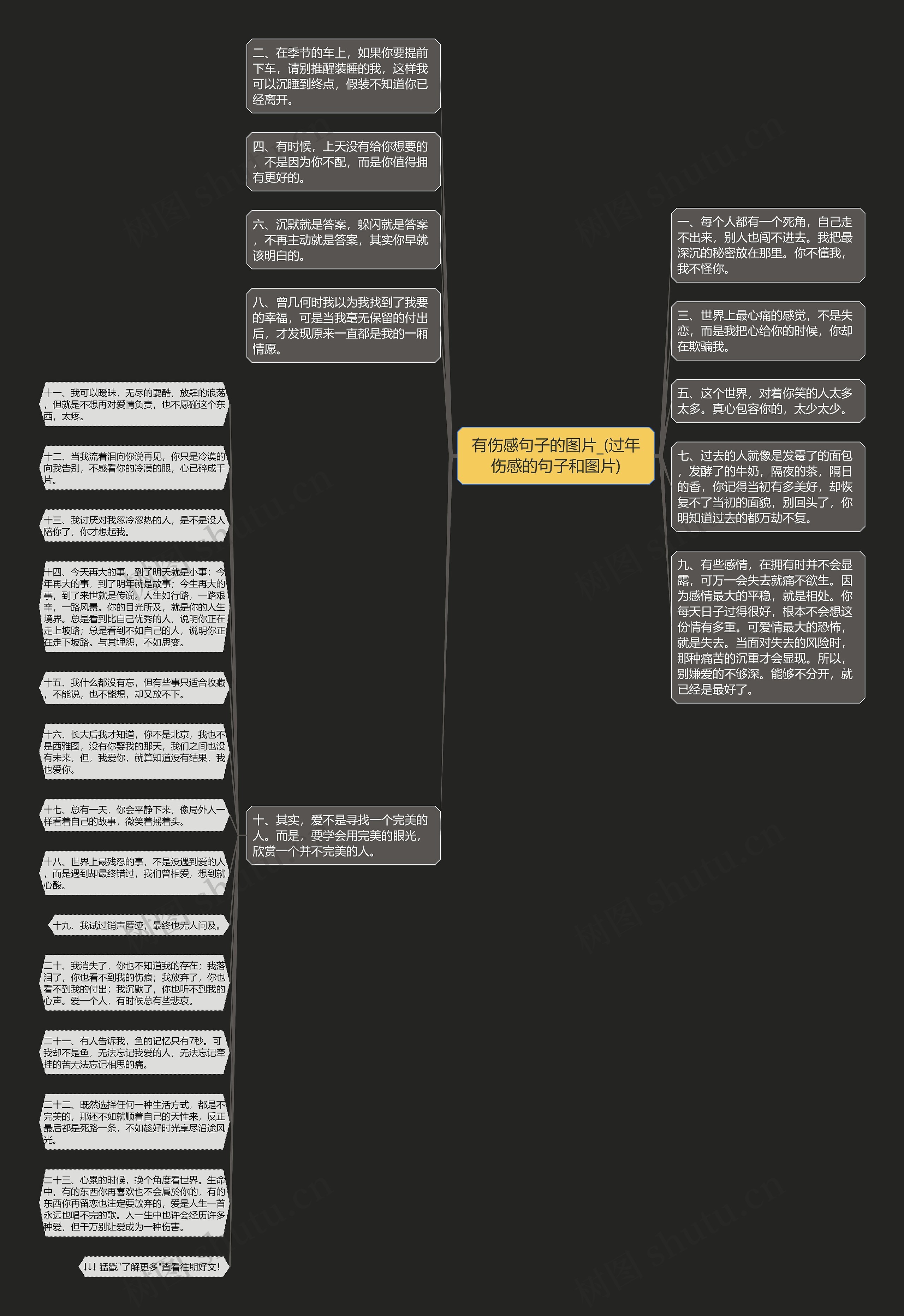 有伤感句子的图片_(过年伤感的句子和图片)思维导图