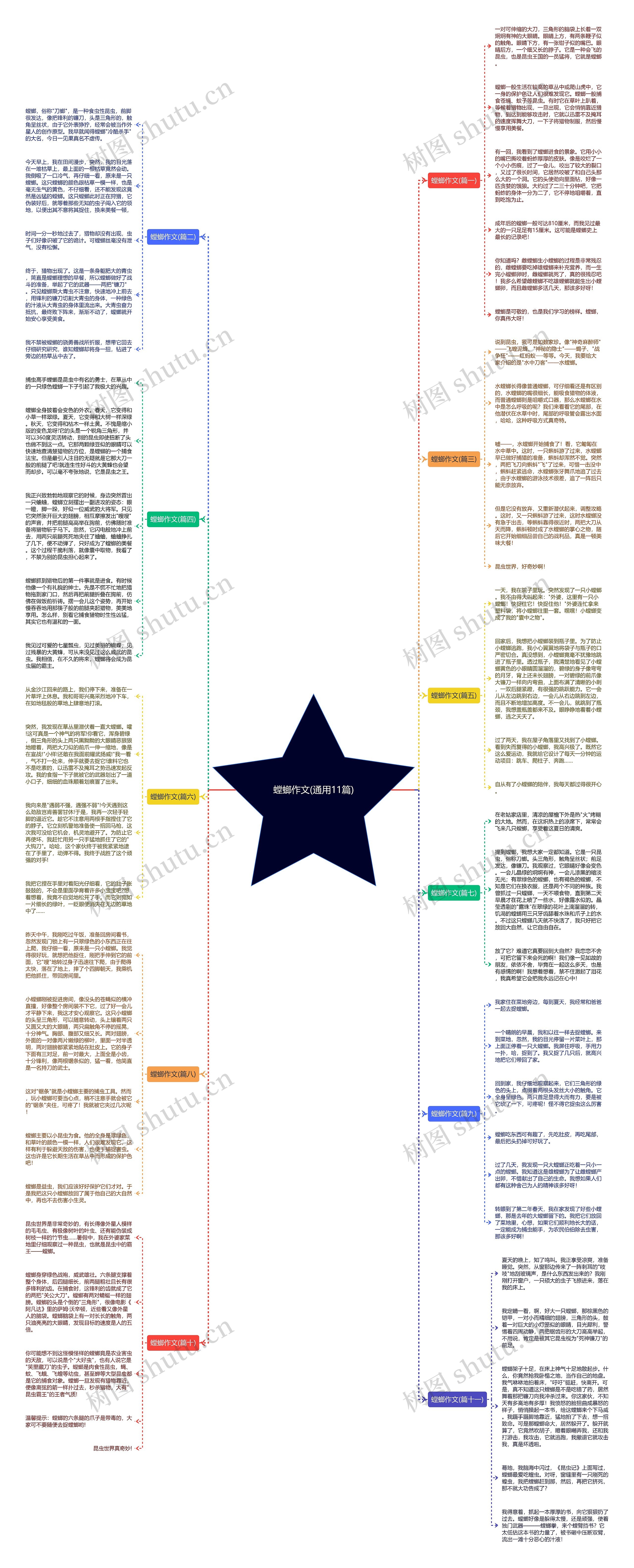 螳螂作文(通用11篇)思维导图