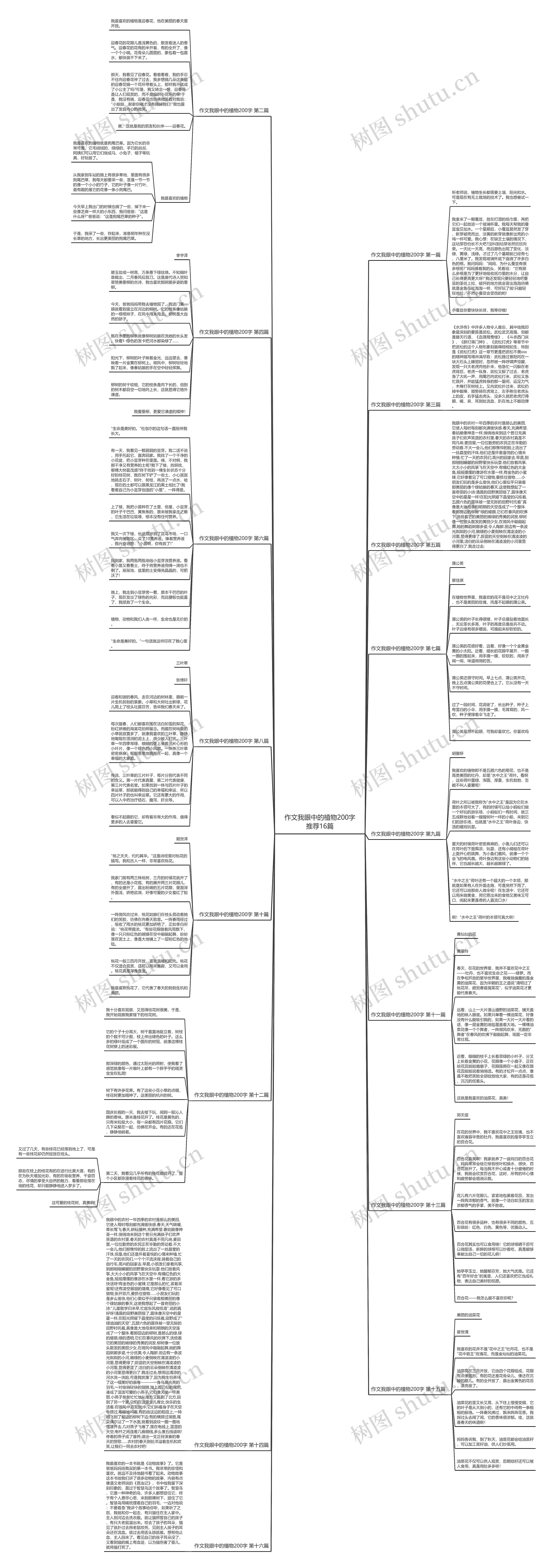 作文我眼中的植物200字推荐16篇思维导图