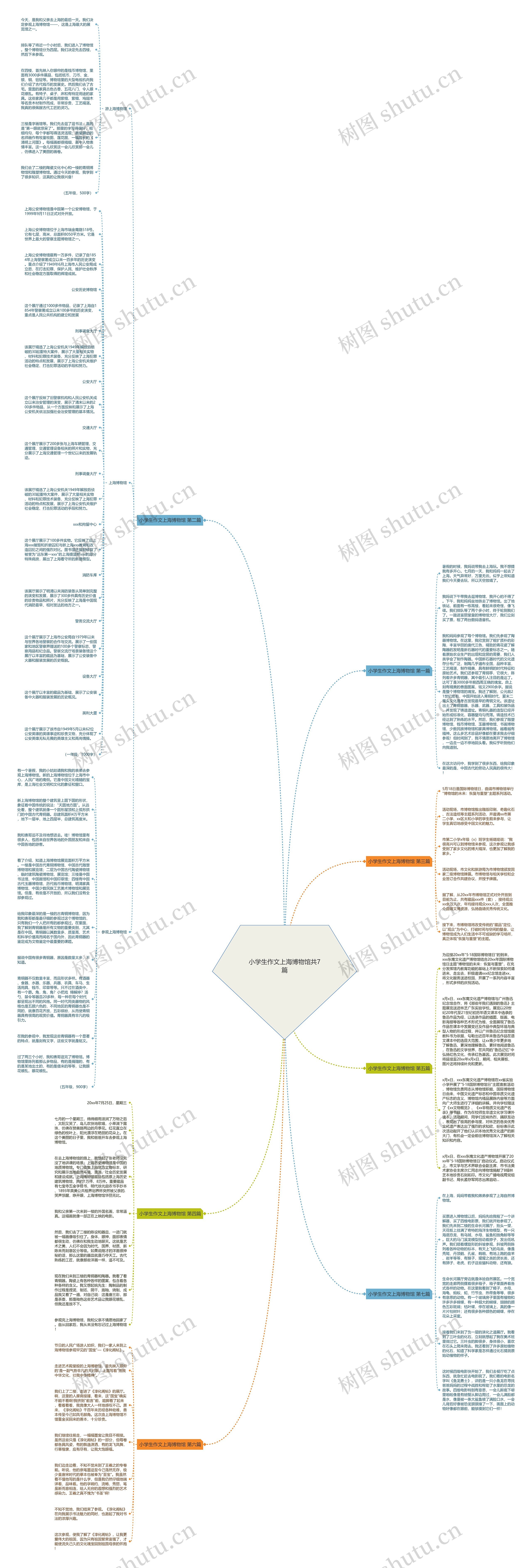 小学生作文上海博物馆共7篇思维导图