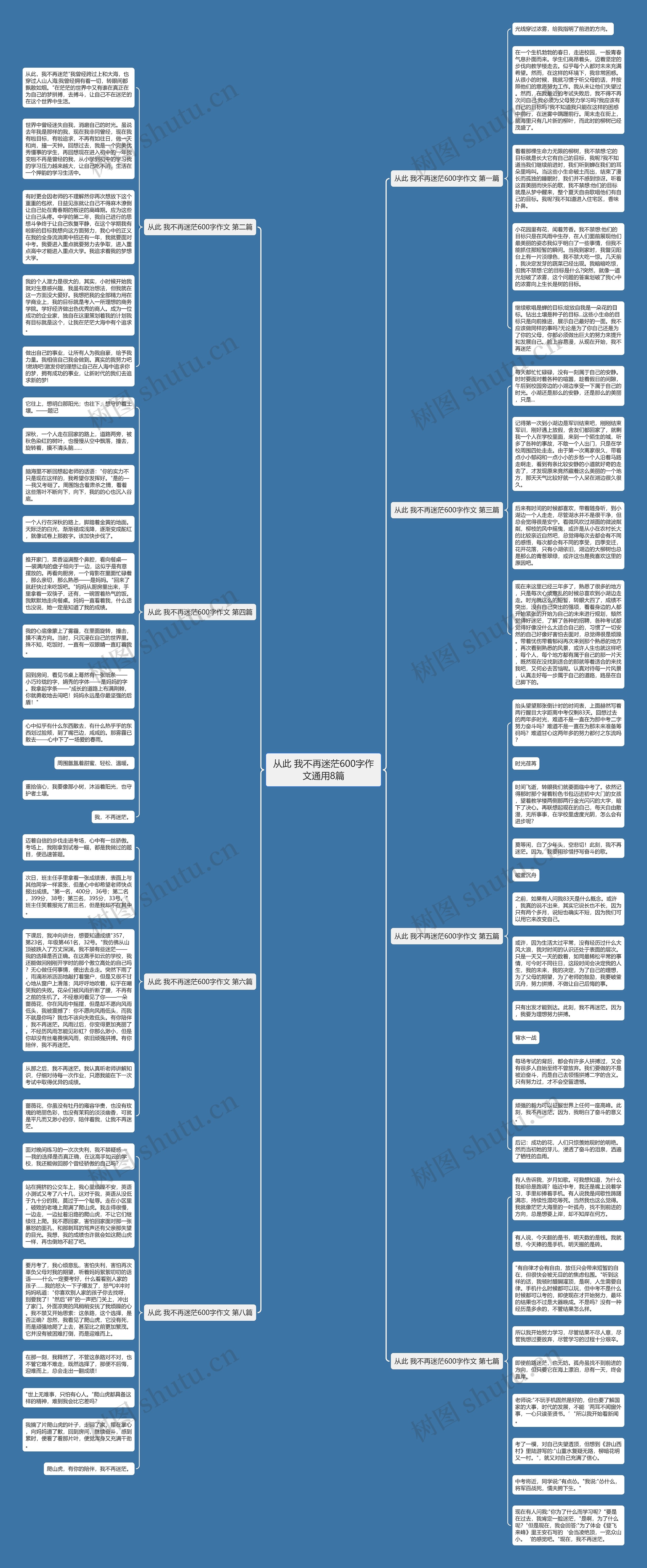 从此 我不再迷茫600字作文通用8篇思维导图