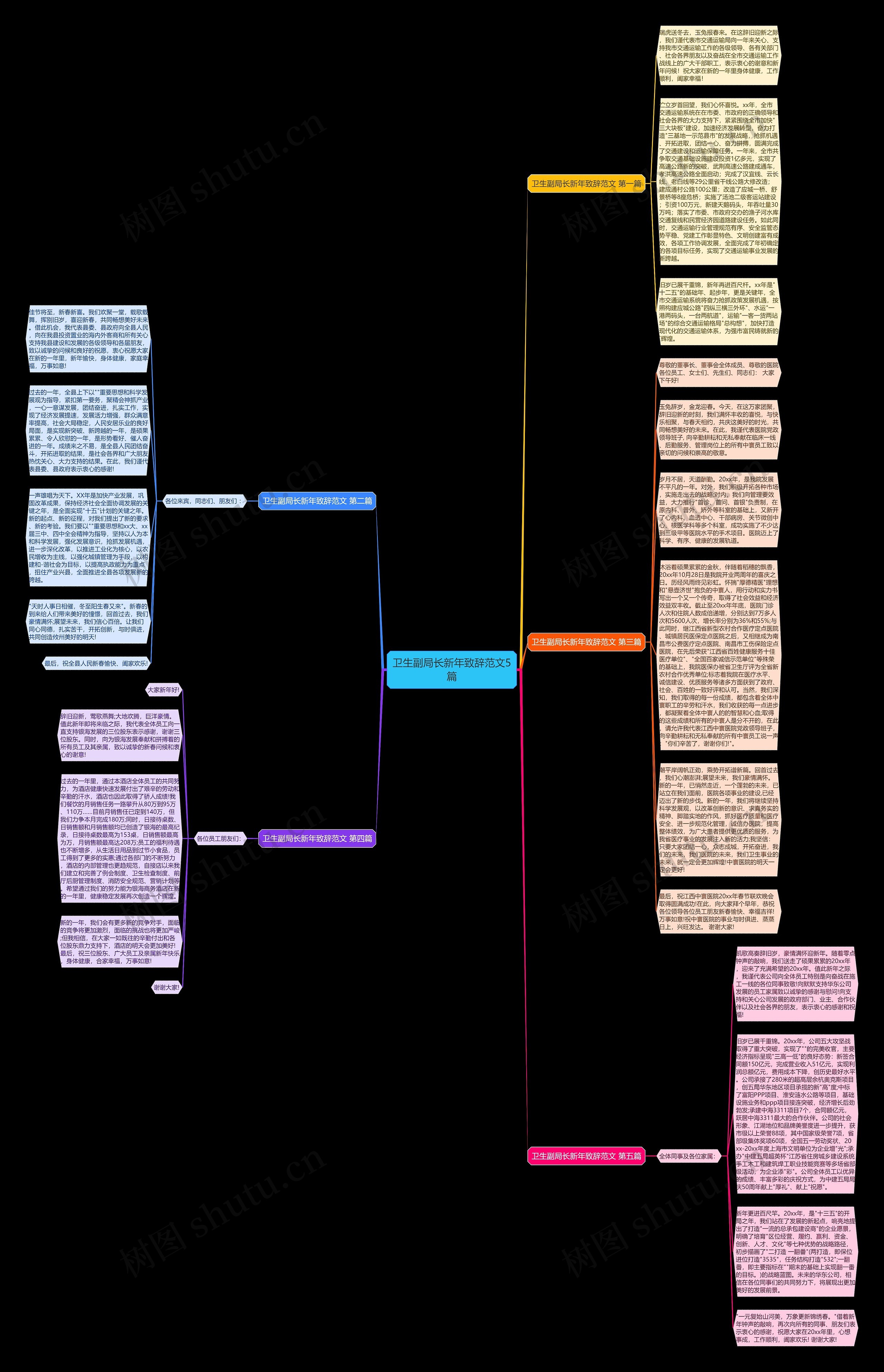 卫生副局长新年致辞范文5篇思维导图