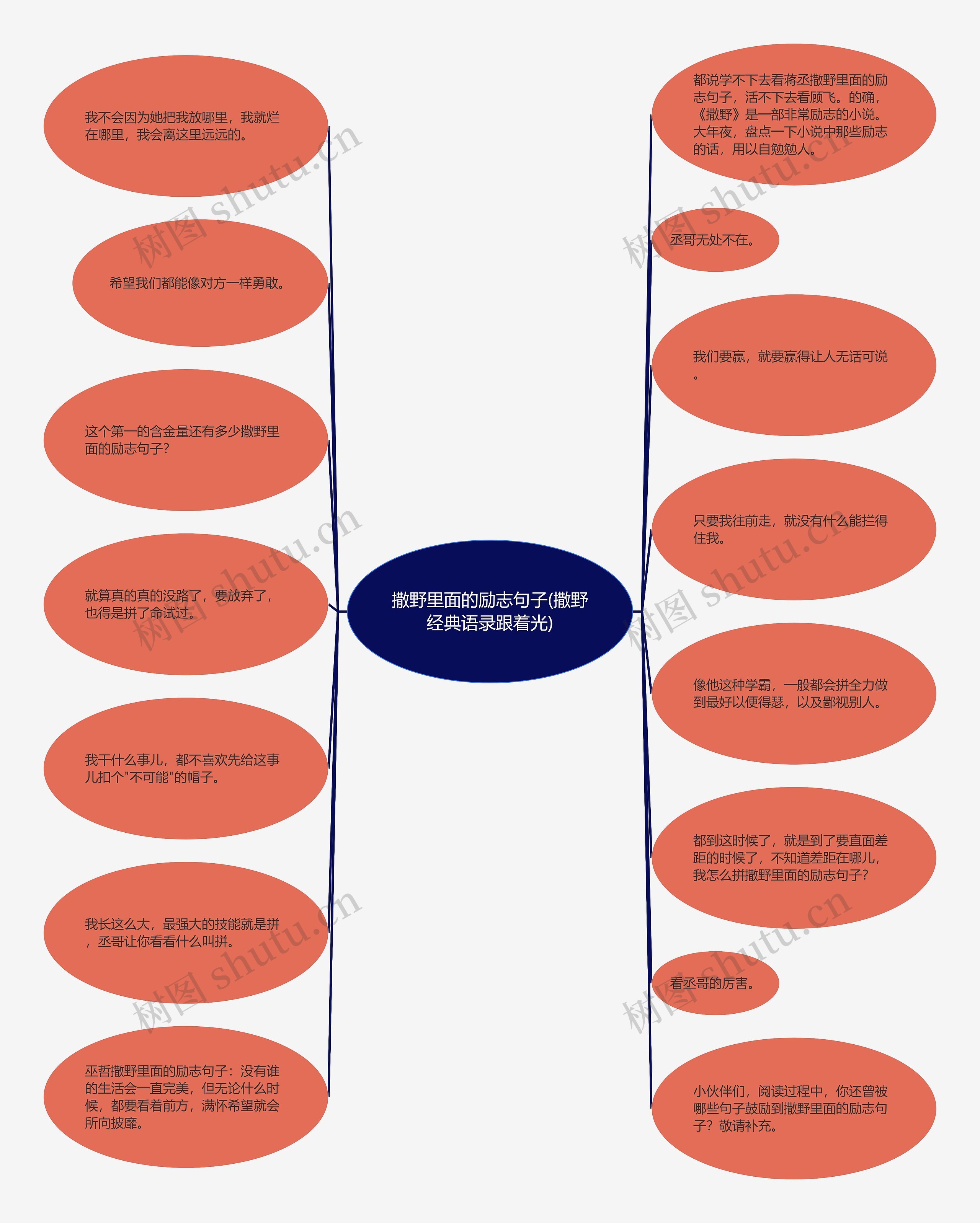 撒野里面的励志句子(撒野经典语录跟着光)思维导图