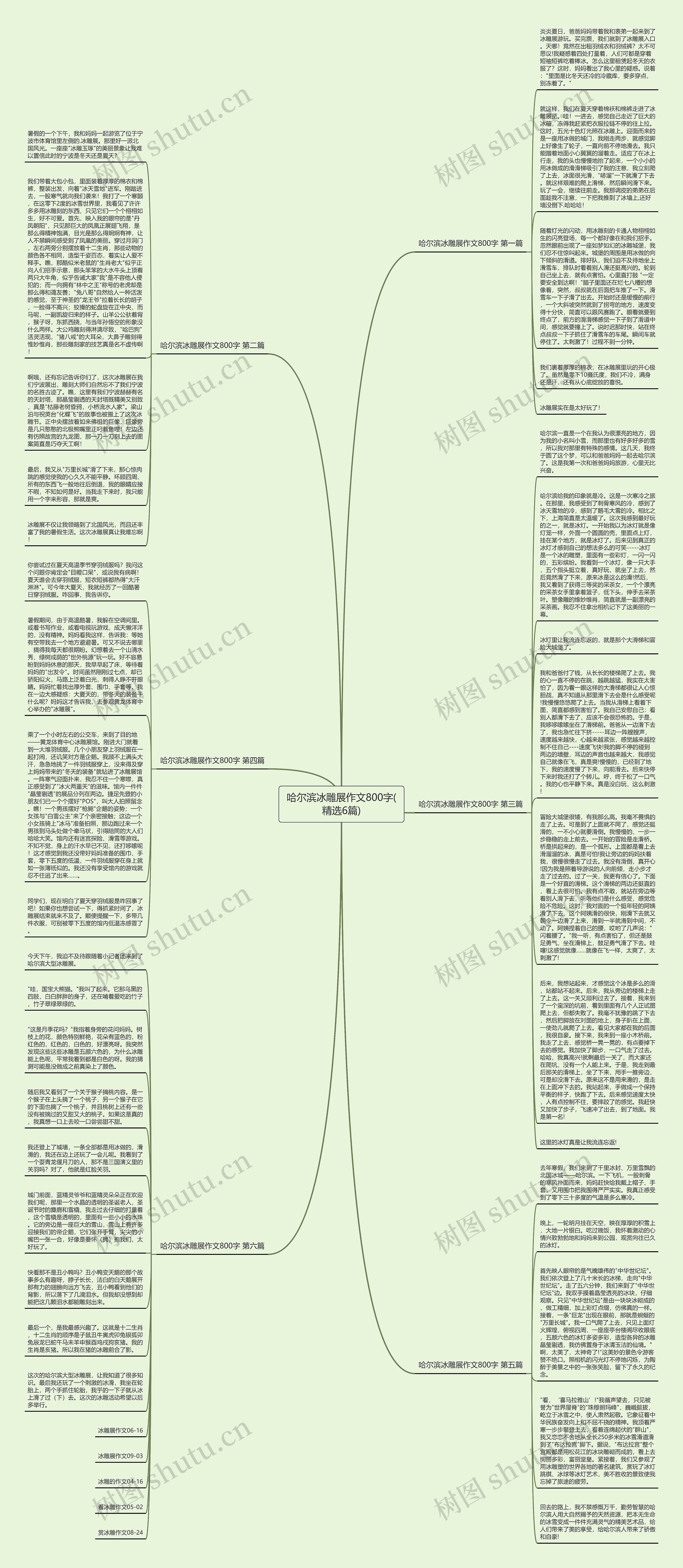 哈尔滨冰雕展作文800字(精选6篇)思维导图