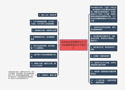 晒美食发朋友圈的句子【朋友圈晒美食的句子简短】