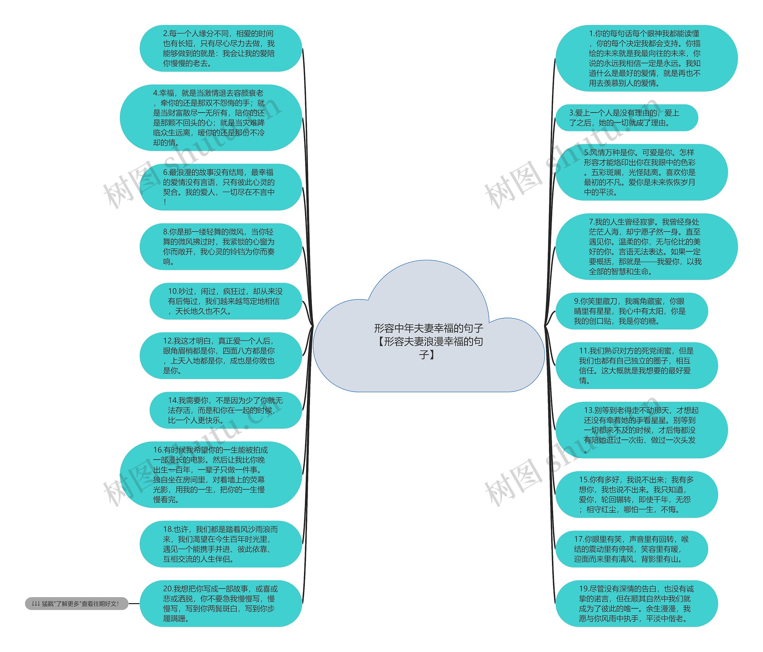 形容中年夫妻幸福的句子【形容夫妻浪漫幸福的句子】思维导图