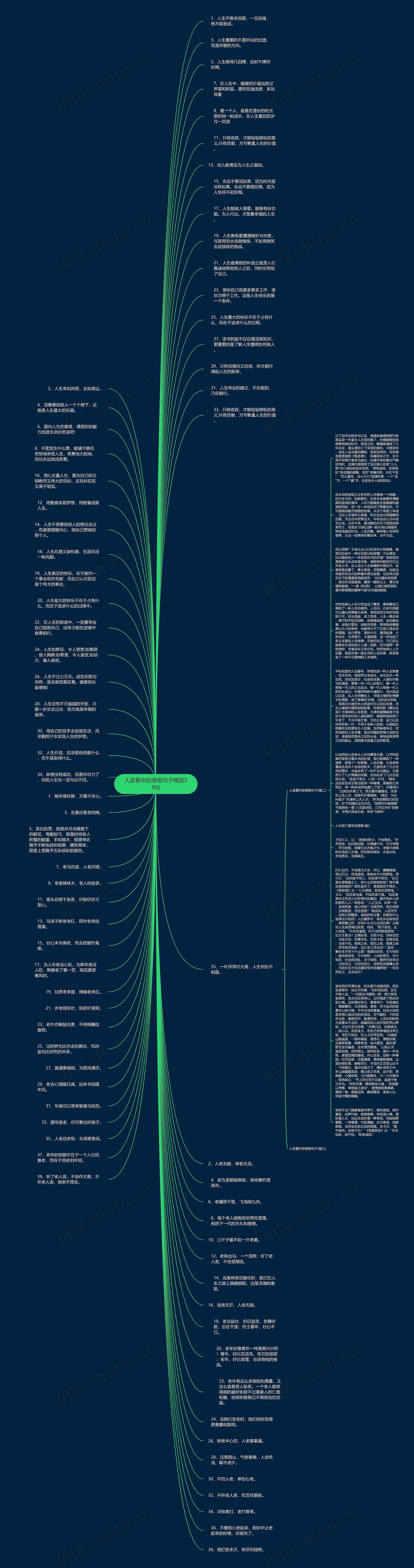 人至暮年的感悟句子精选29句思维导图