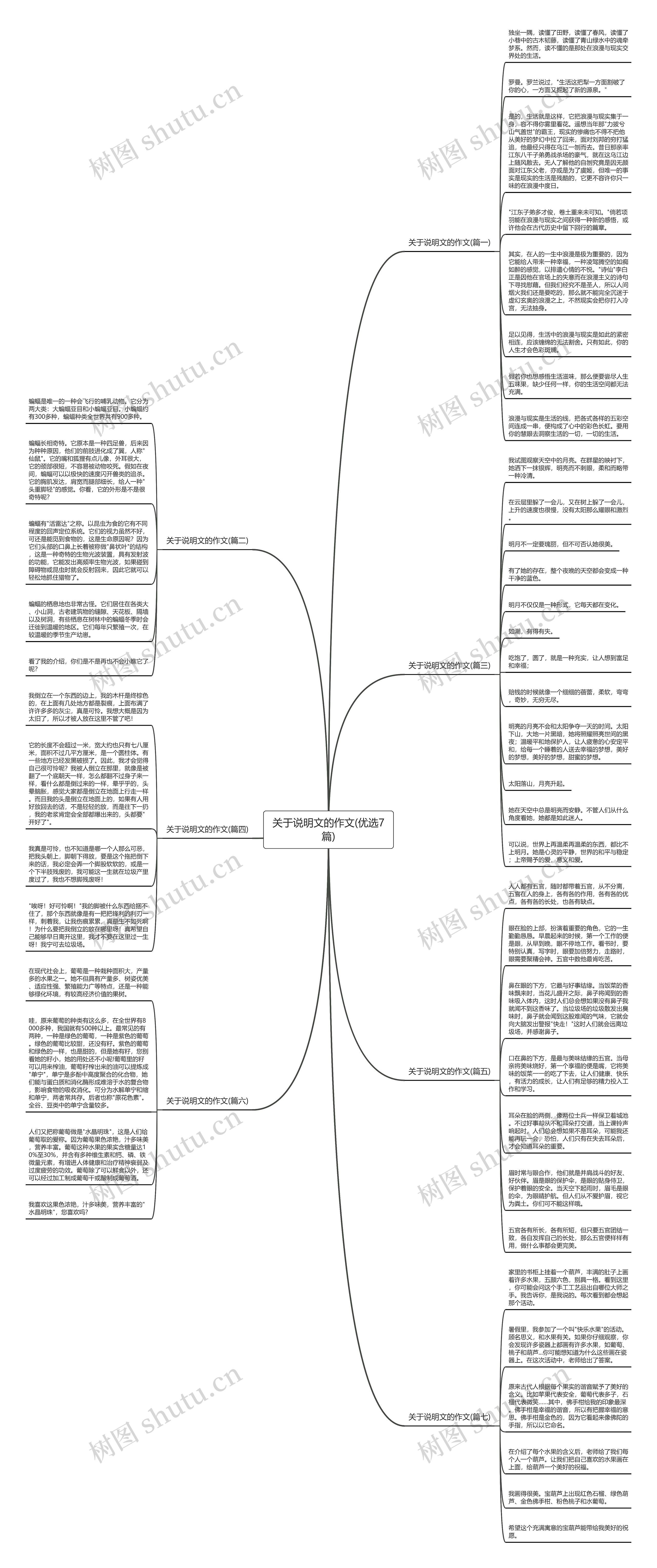 关于说明文的作文(优选7篇)思维导图