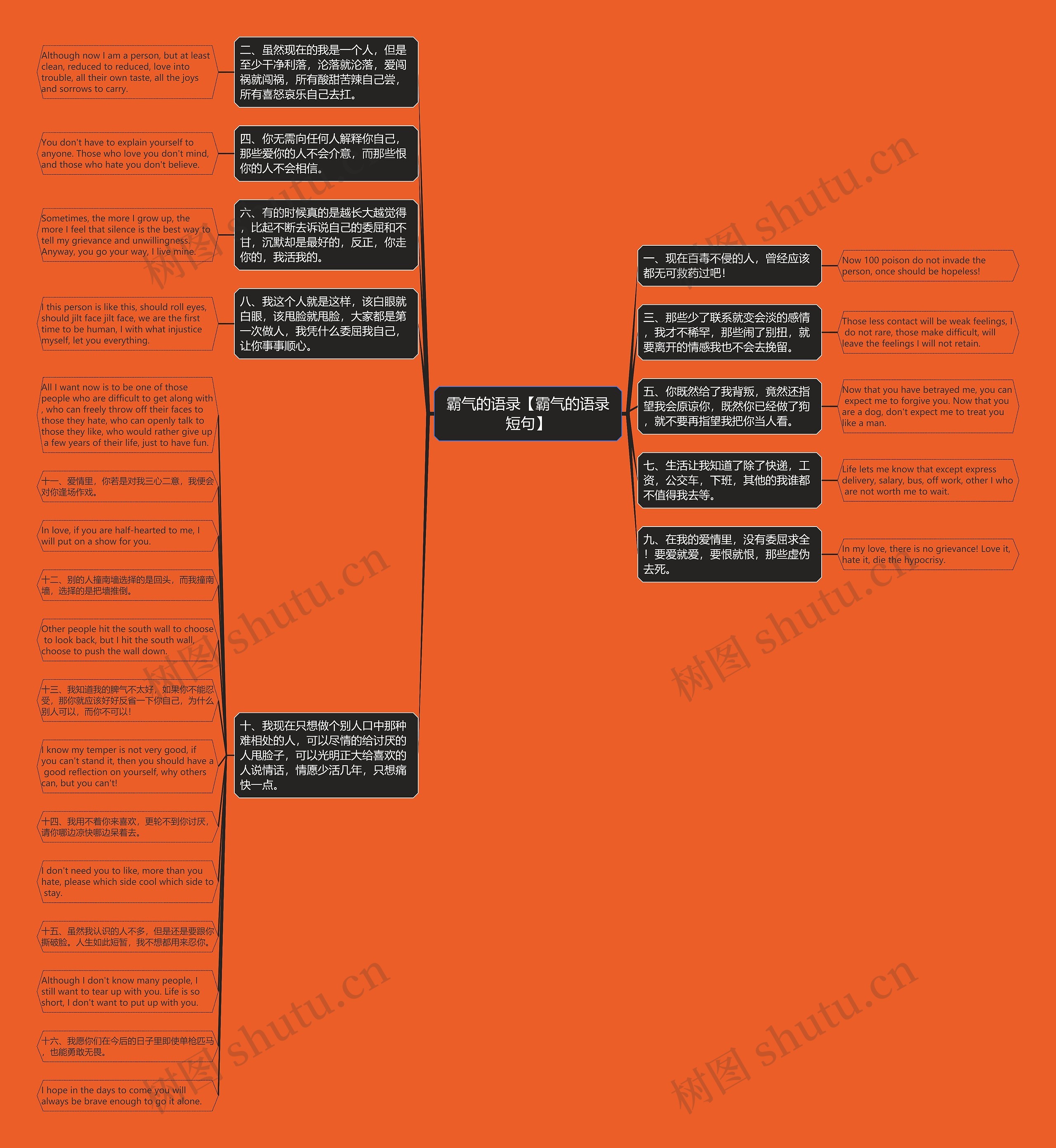 霸气的语录【霸气的语录短句】思维导图