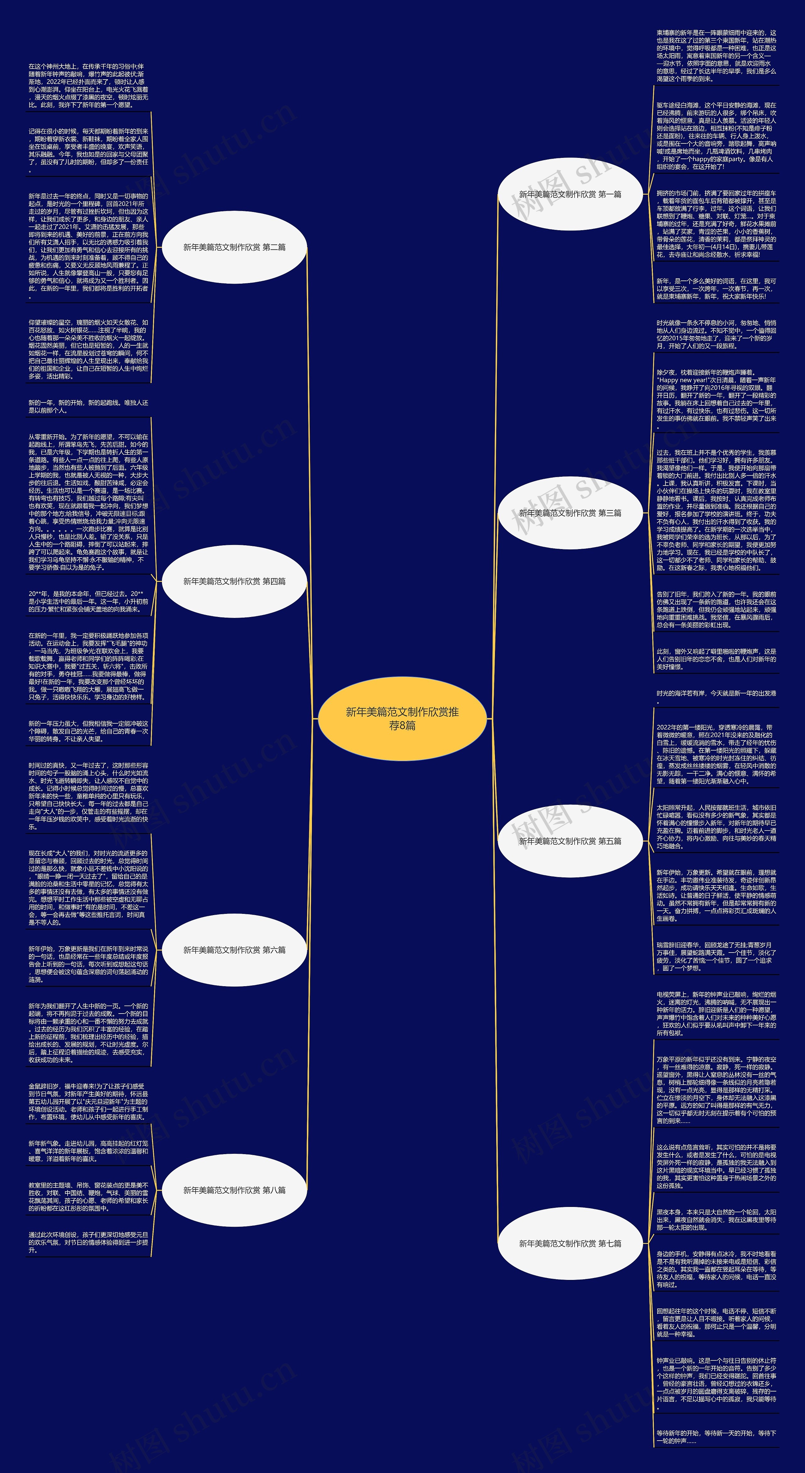 新年美篇范文制作欣赏推荐8篇思维导图