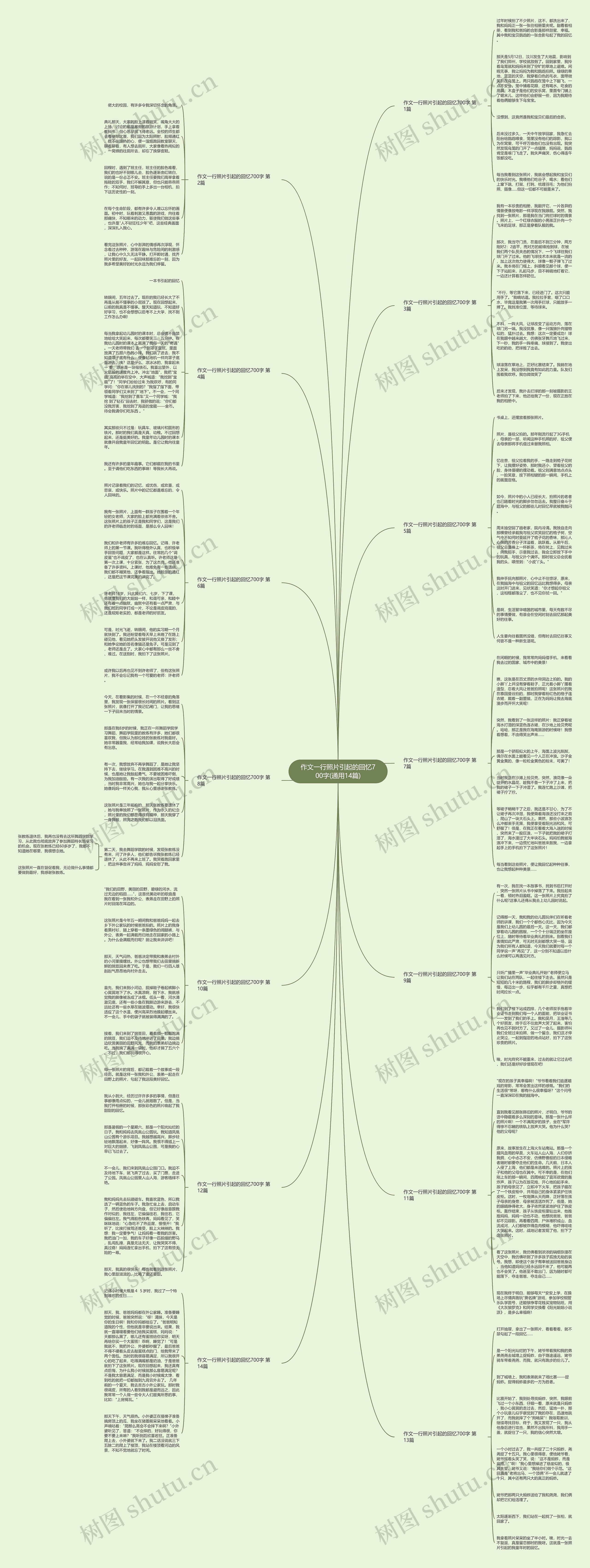 作文一行照片引起的回忆700字(通用14篇)思维导图