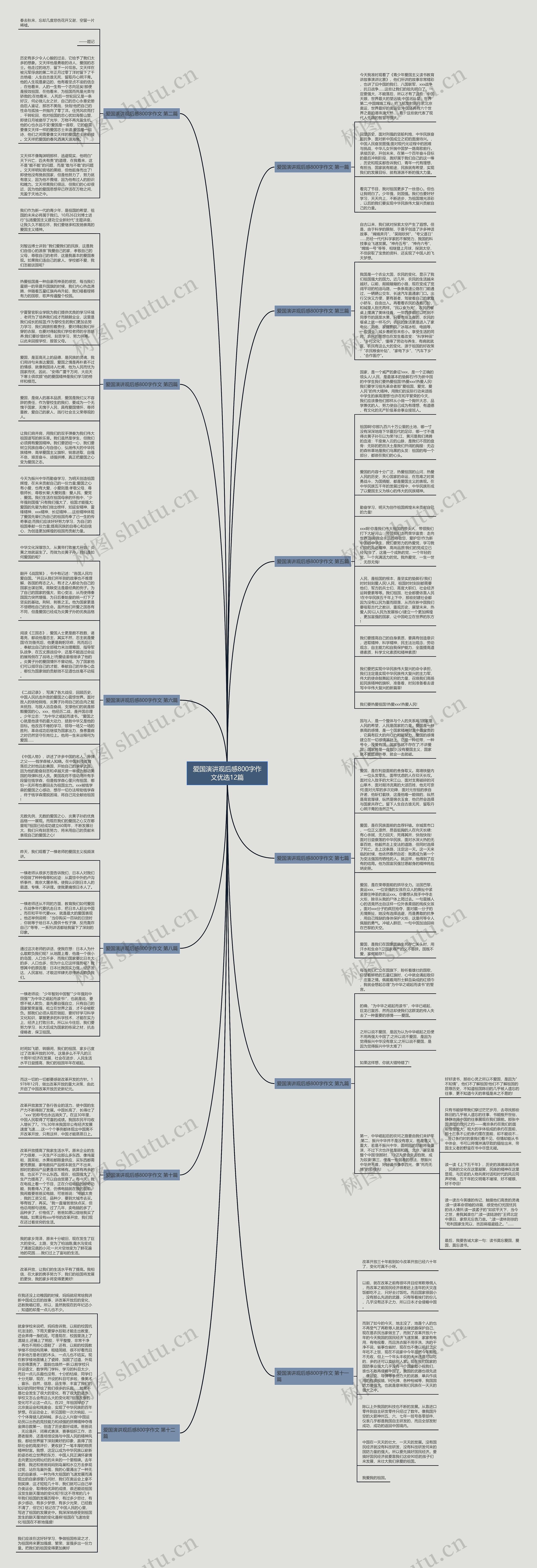 爱国演讲观后感800字作文优选12篇思维导图