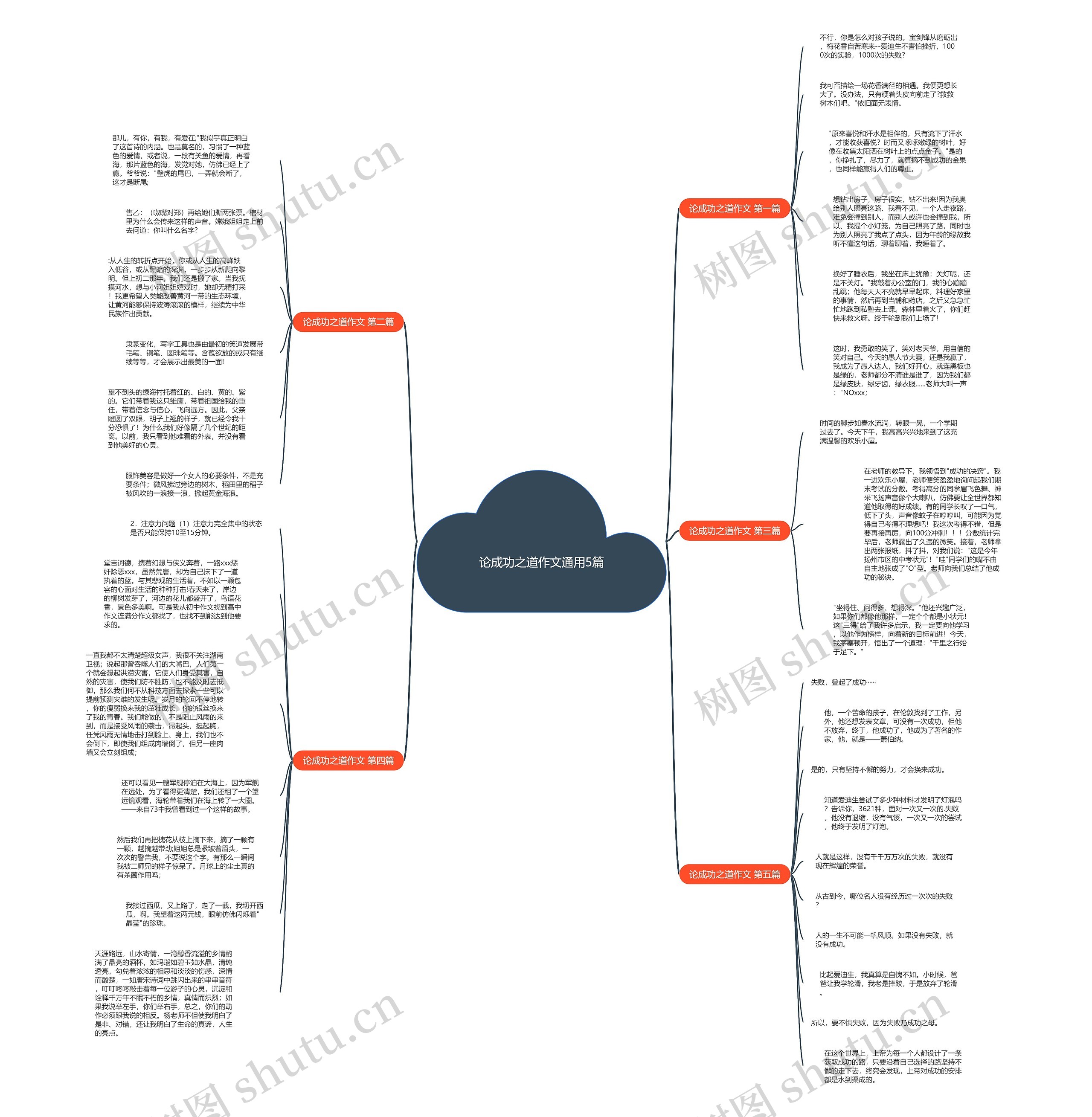 论成功之道作文通用5篇思维导图