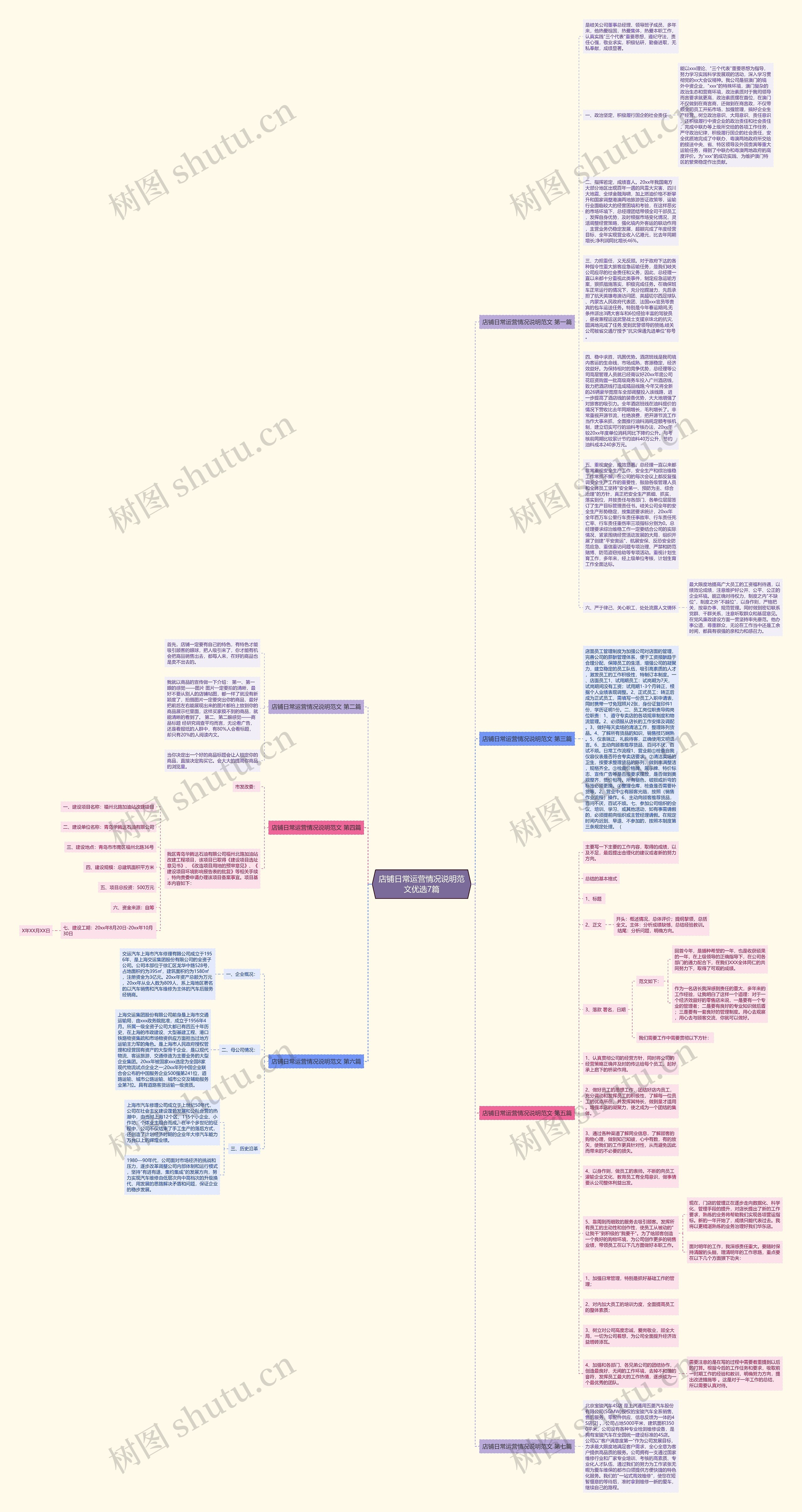 店铺日常运营情况说明范文优选7篇思维导图